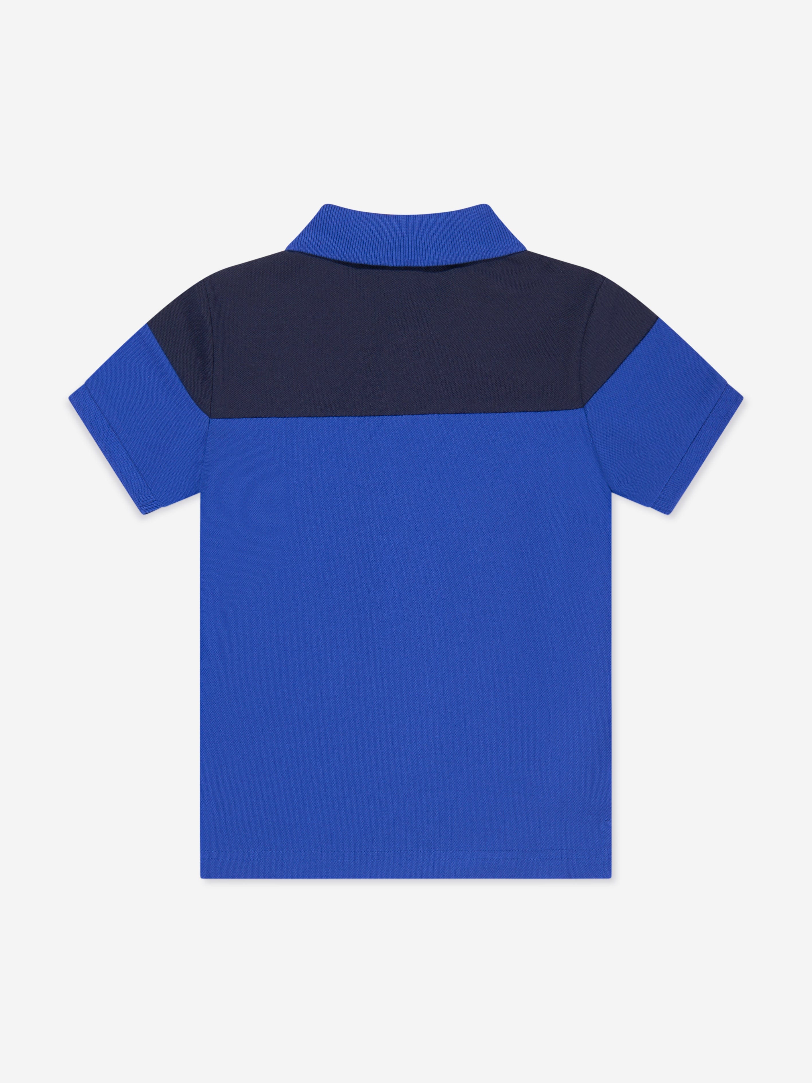 BOSS Boys Logo Polo Shirt In Blue