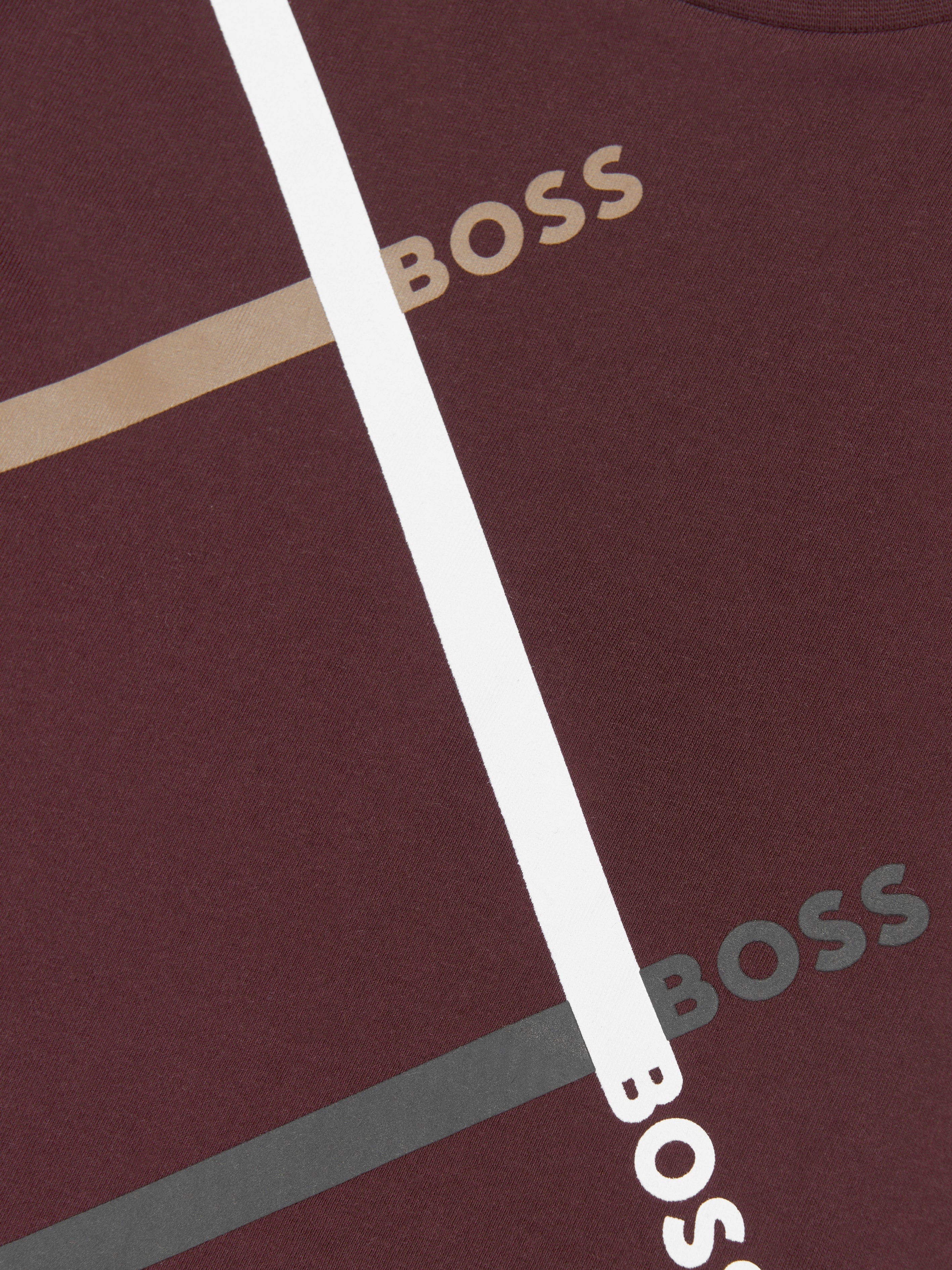 BOSS Boys Logo T-Shirt in Red