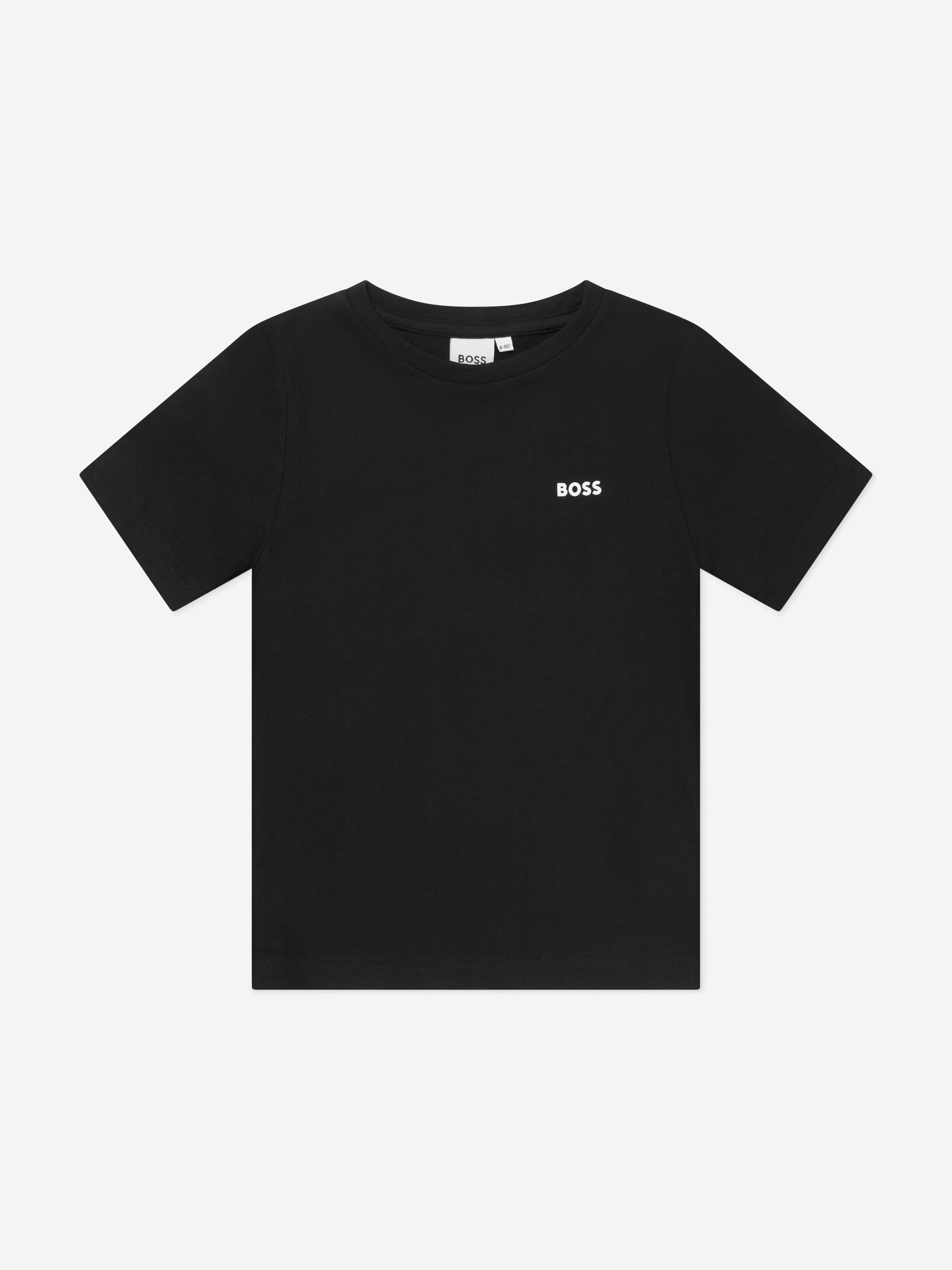 BOSS Boys Logo T-Shirt in Black