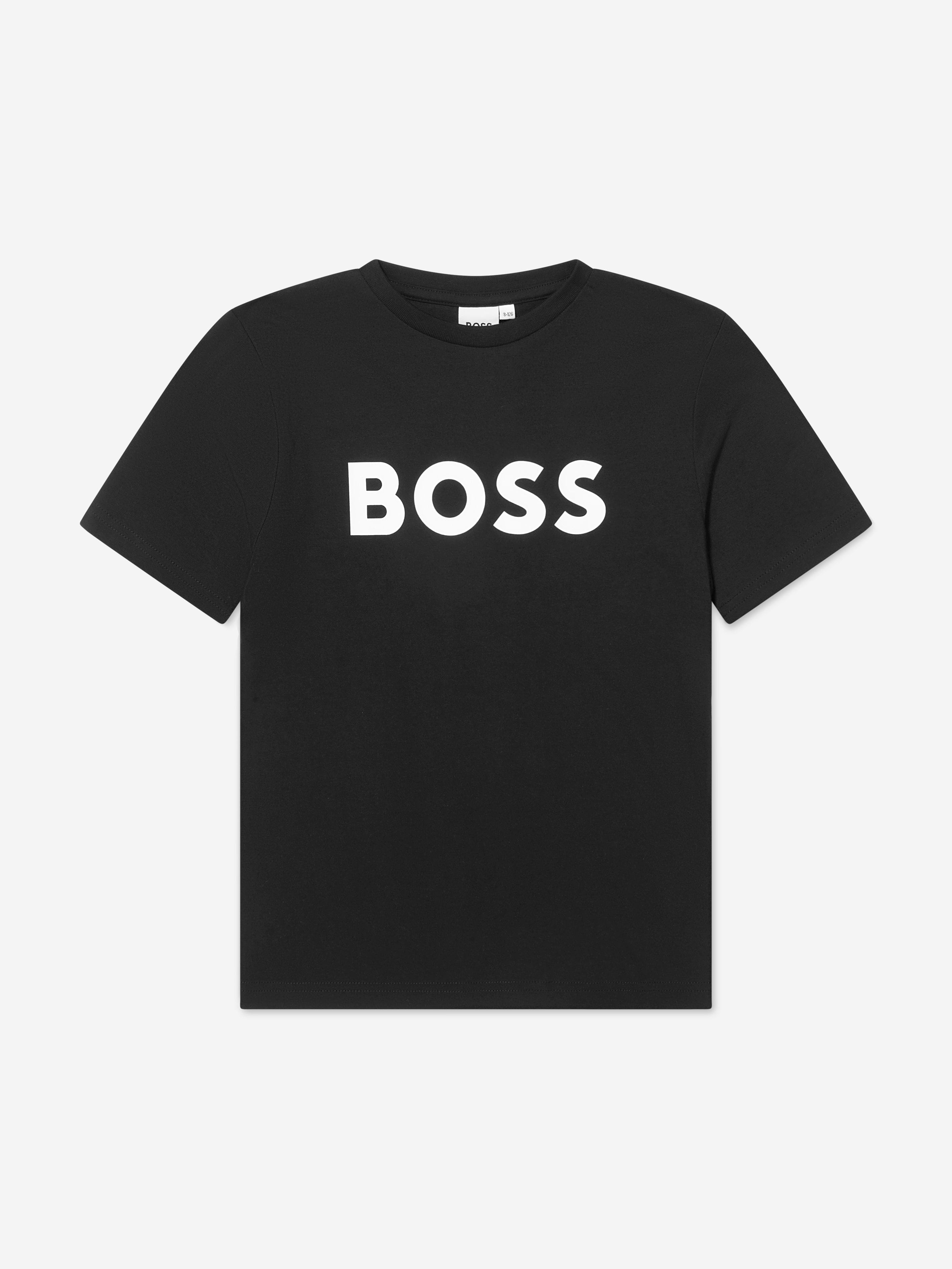 BOSS Boys Logo T-Shirt in Black