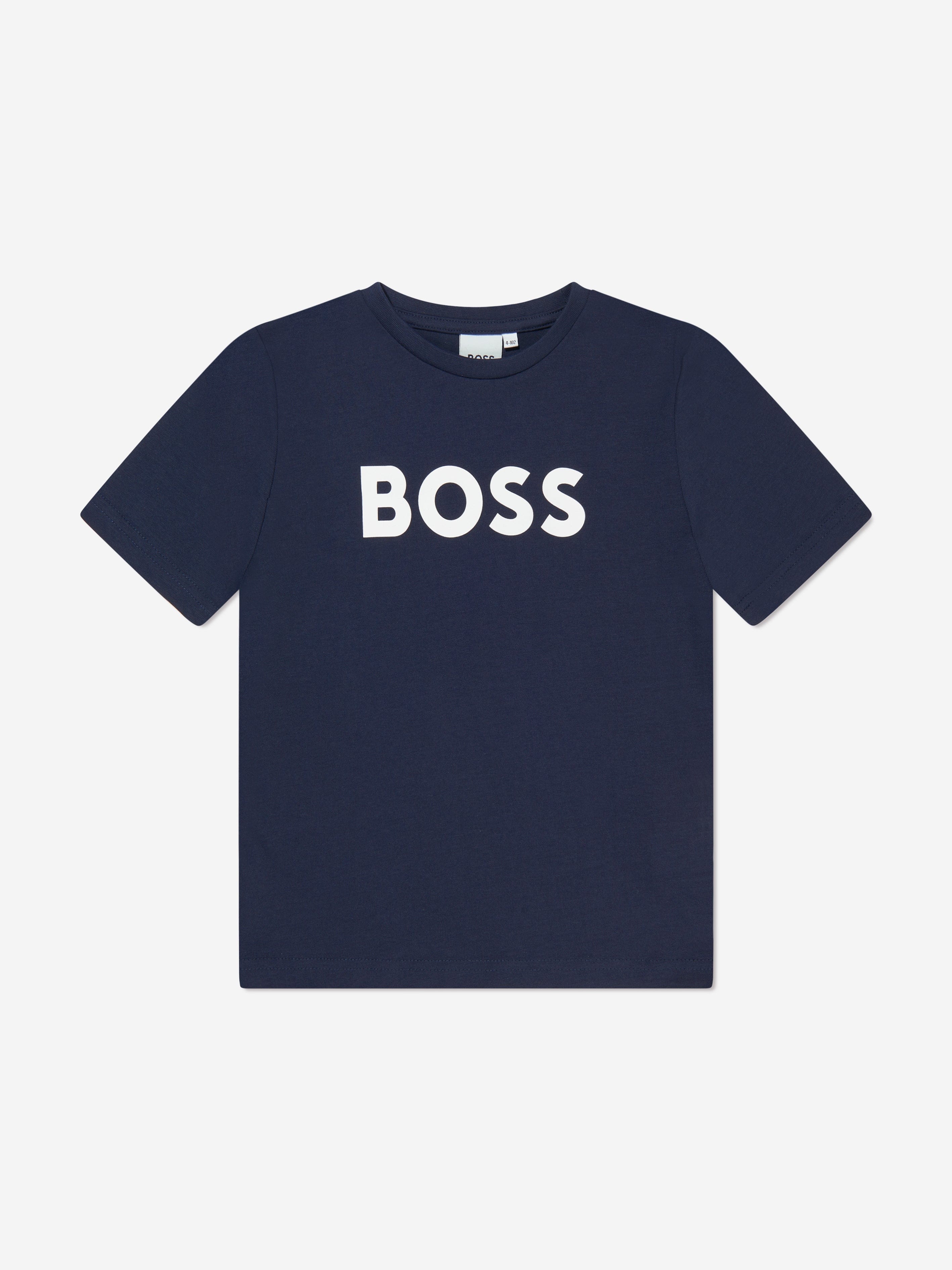 BOSS Boys Logo T-Shirt in Navy