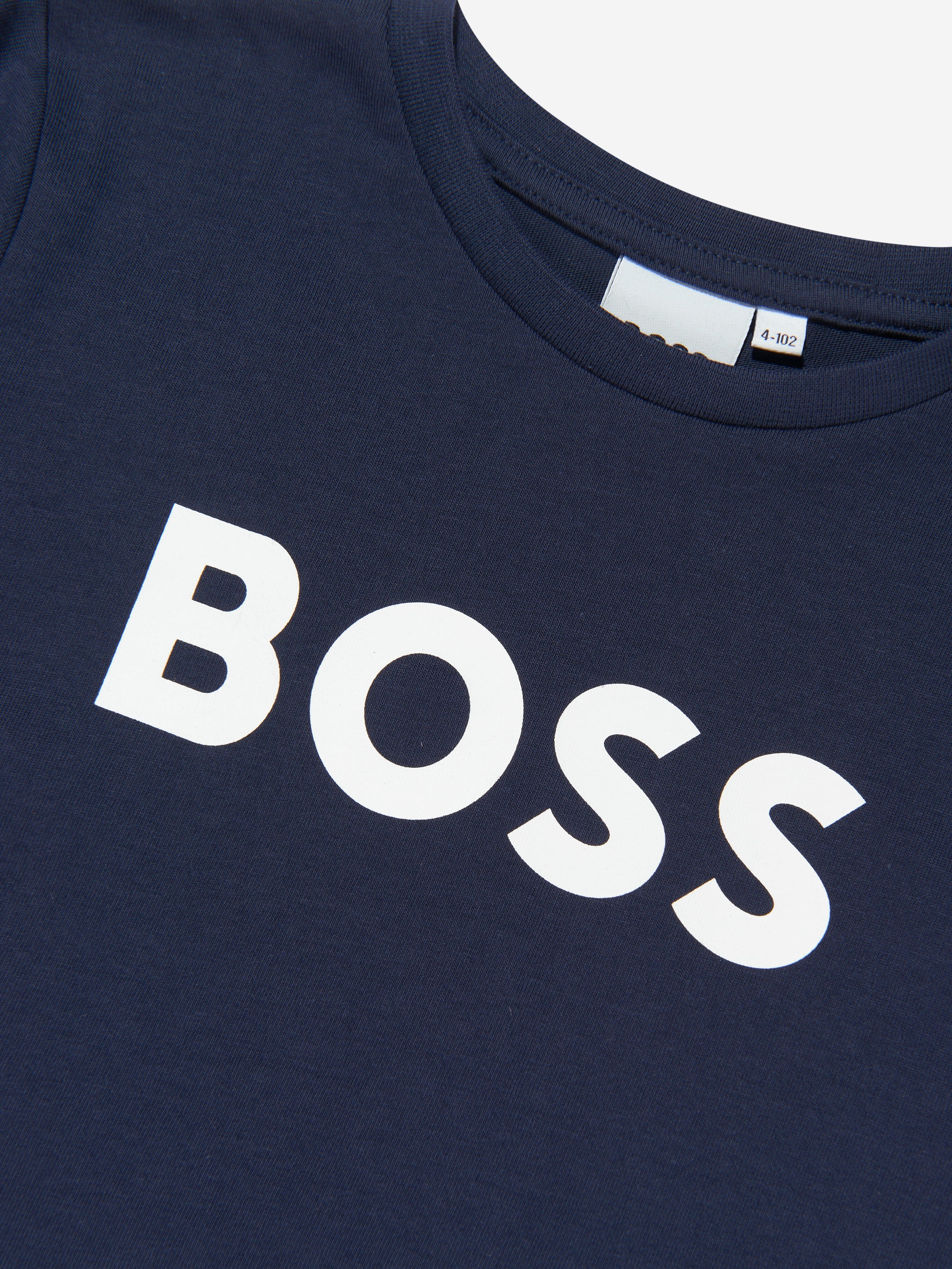 BOSS Boys Logo T-Shirt in Navy