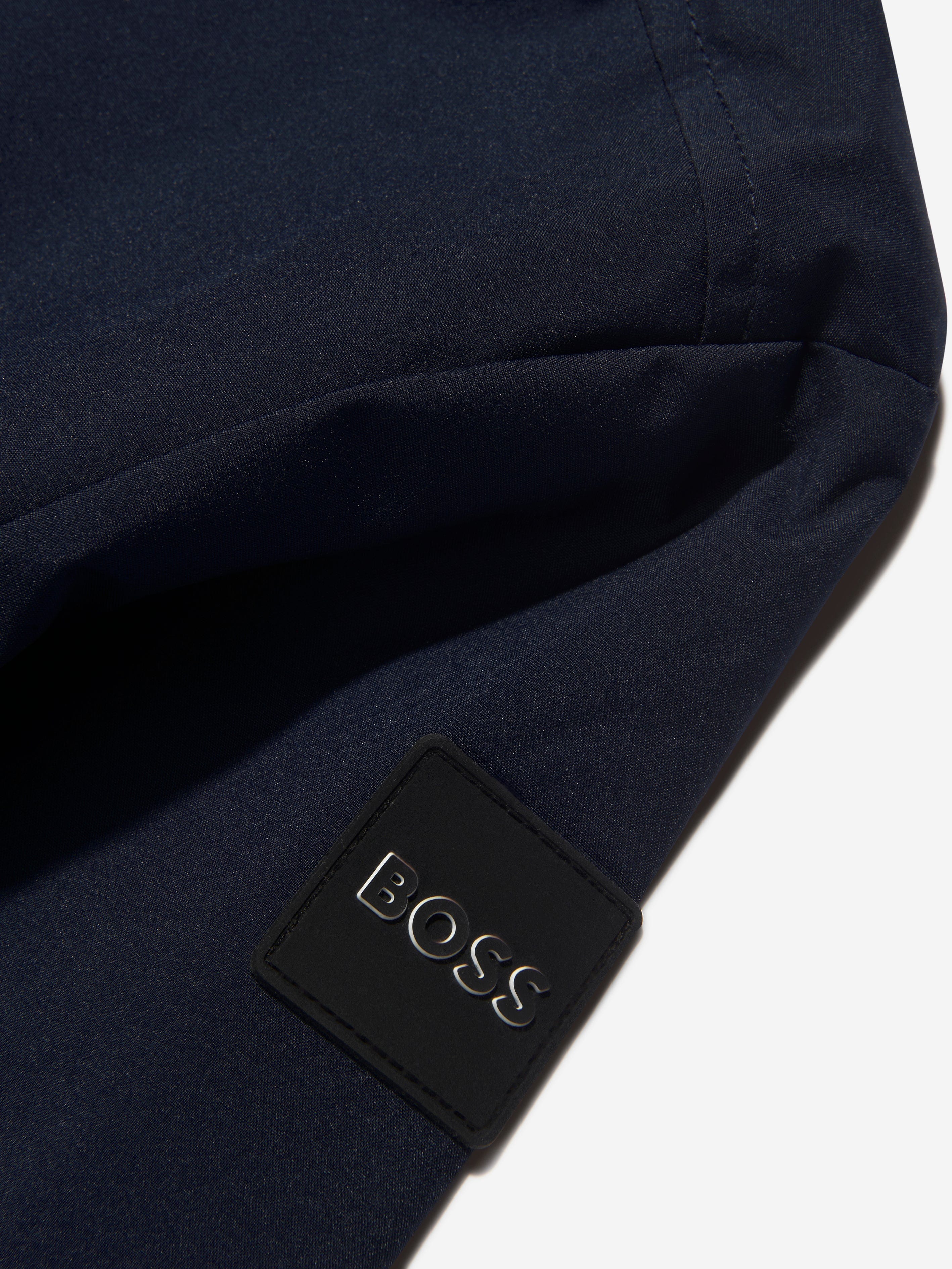 BOSS Boys Hooded Windbreaker in Navy