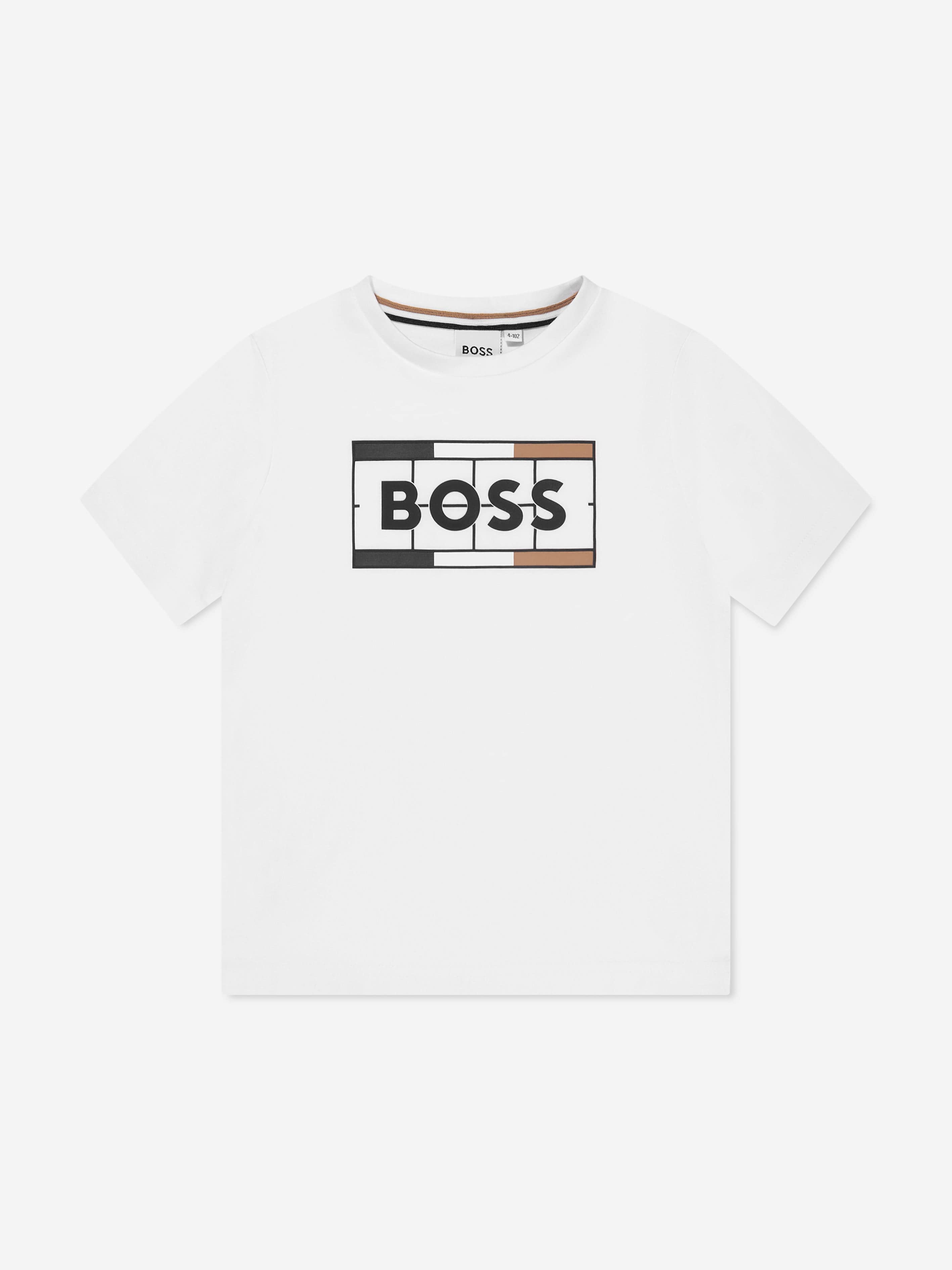 BOSS Boys T-Shirt And Shorts Set in White