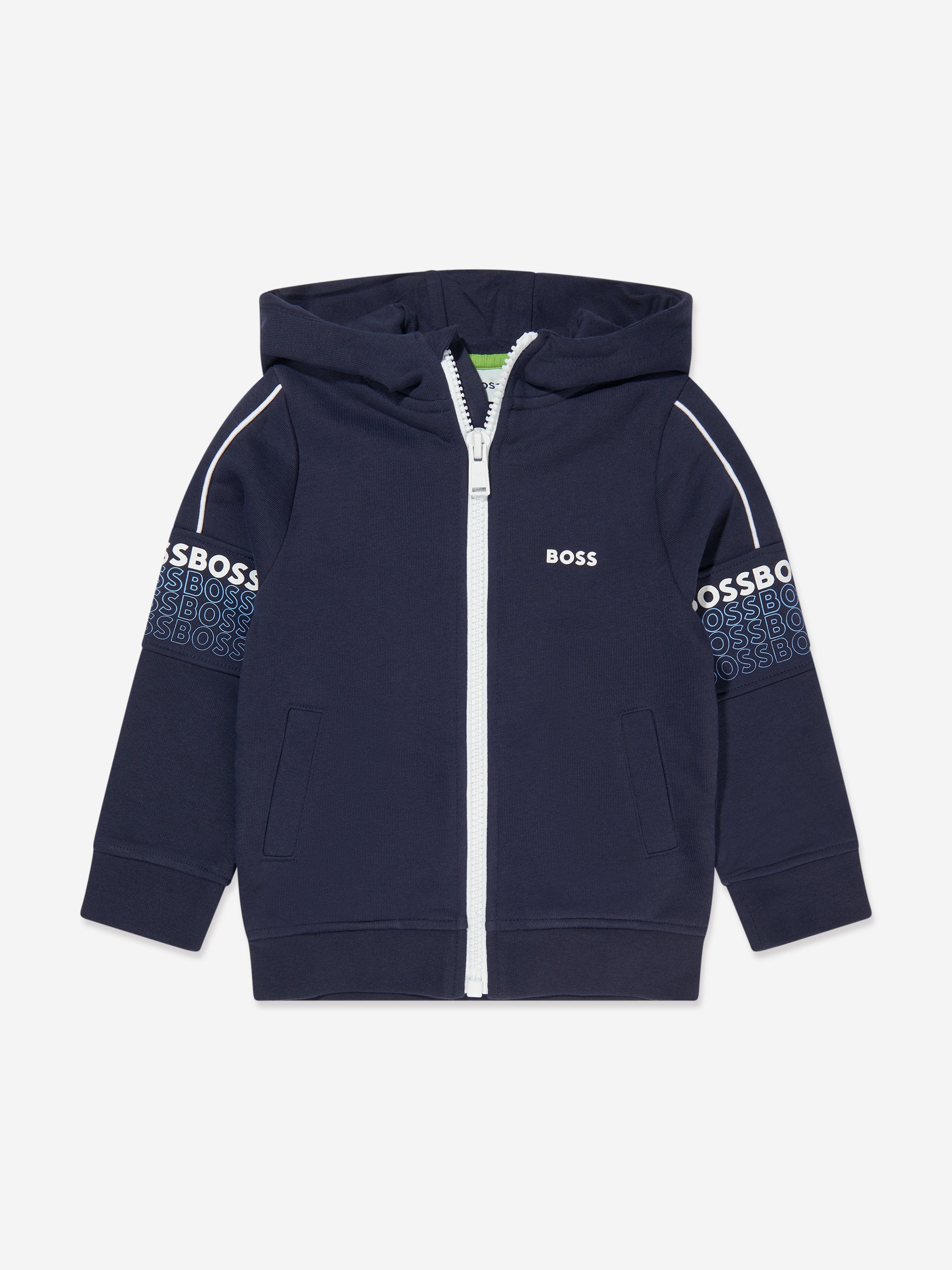 BOSS Boys Short Tracksuit Set in Navy