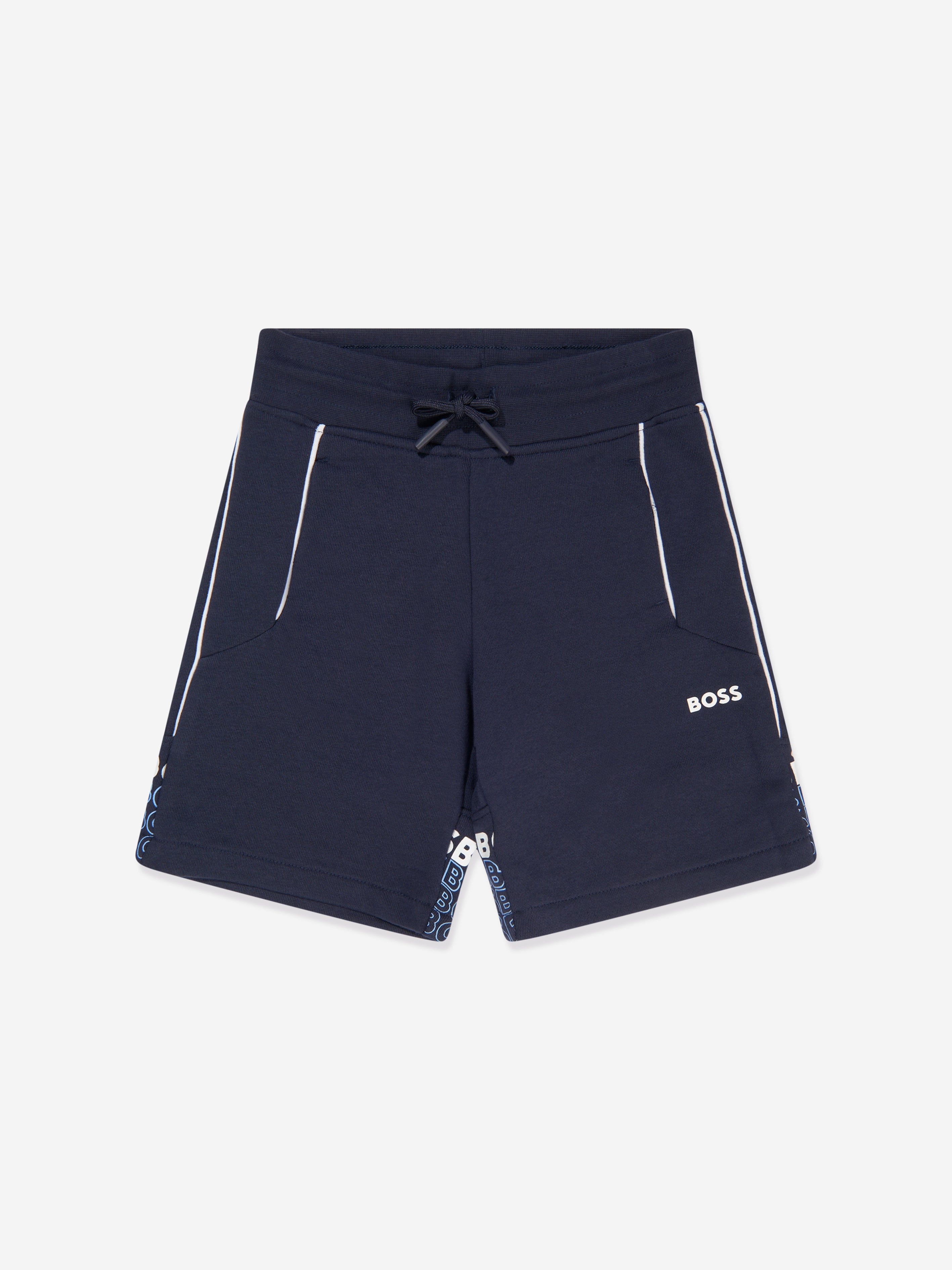 BOSS Boys Short Tracksuit Set in Navy