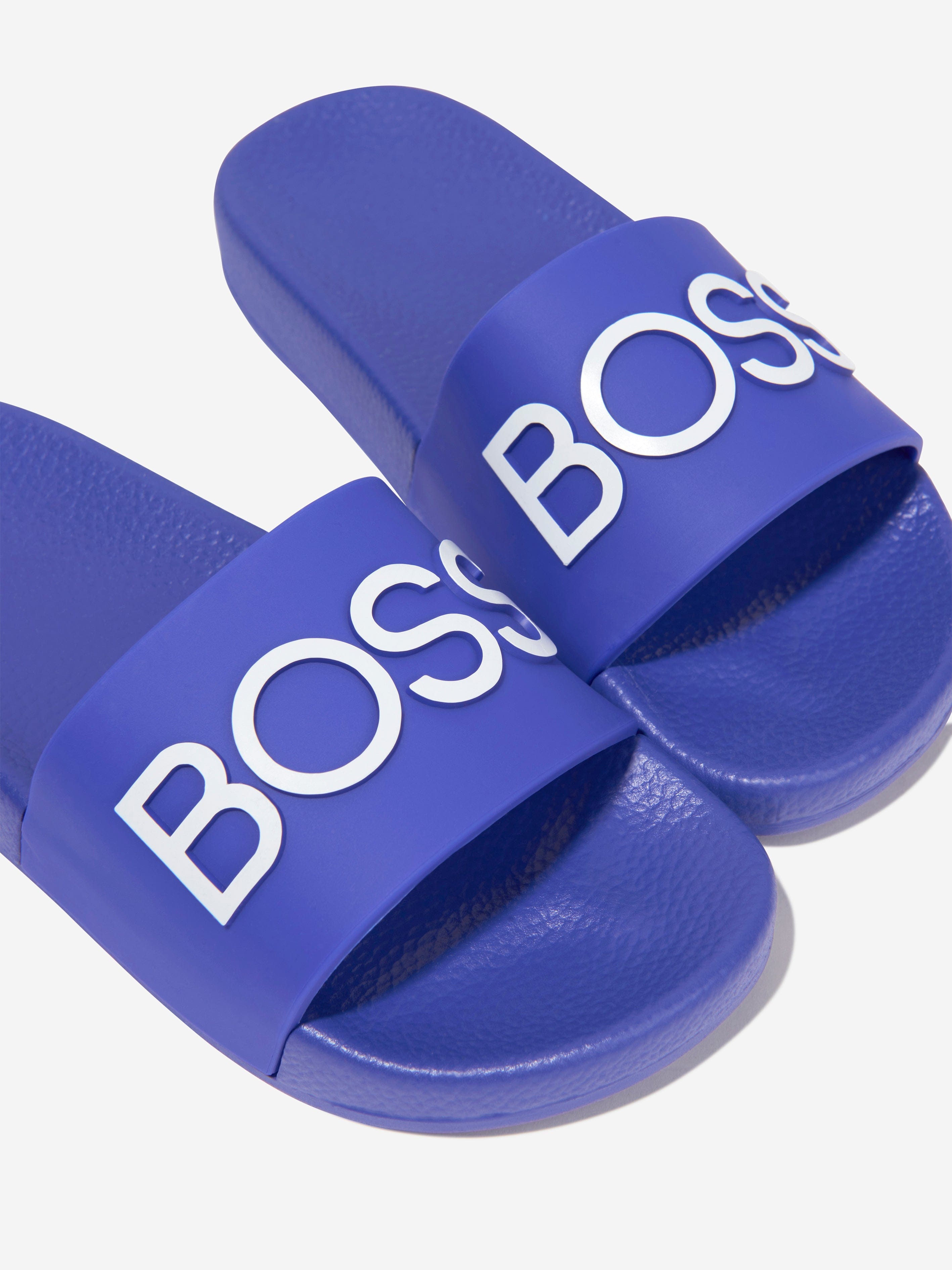 BOSS Boys Logo Sliders in Blue