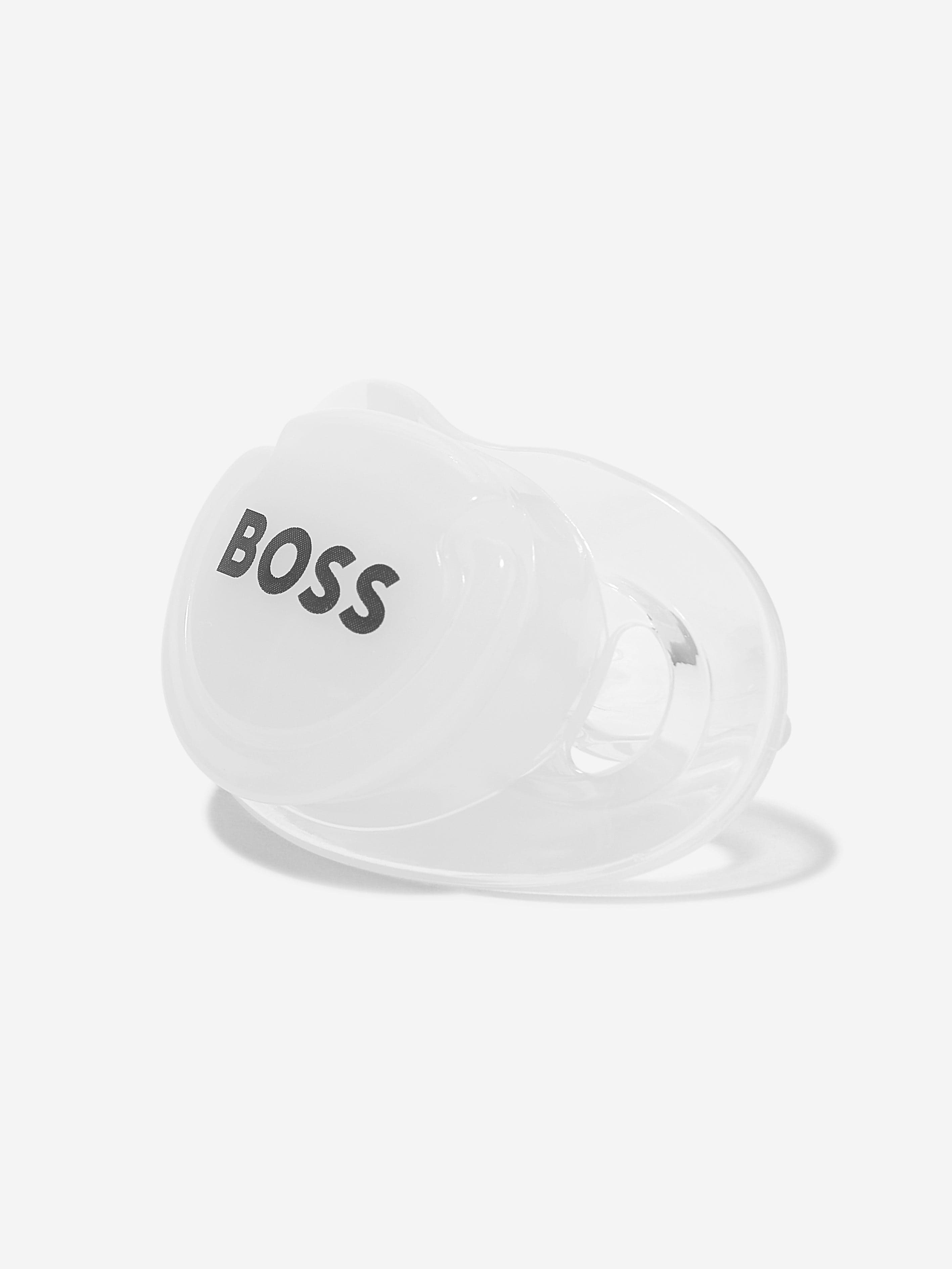 BOSS Baby Logo Print Pacifier in White