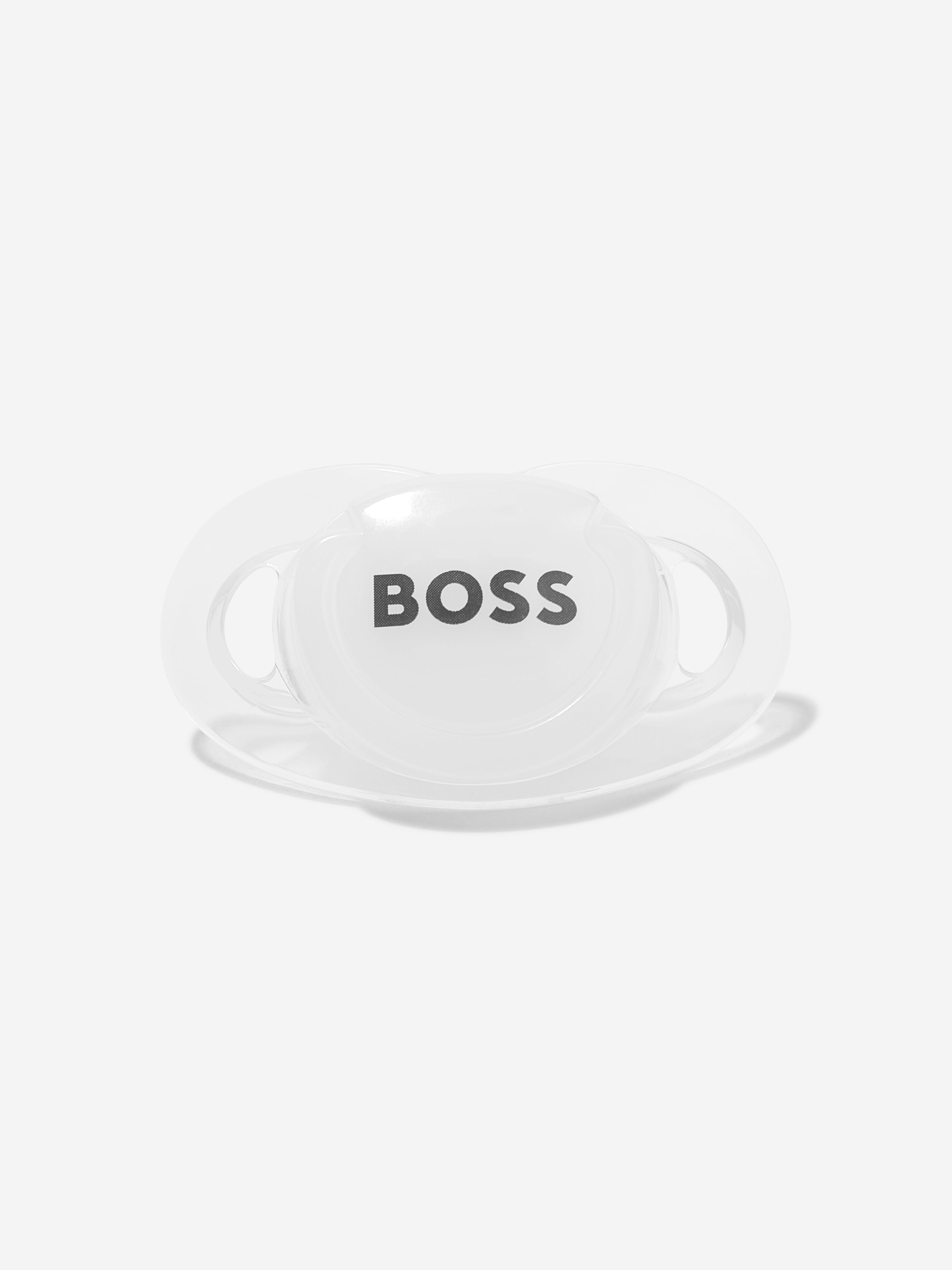 BOSS Baby Logo Print Pacifier in White