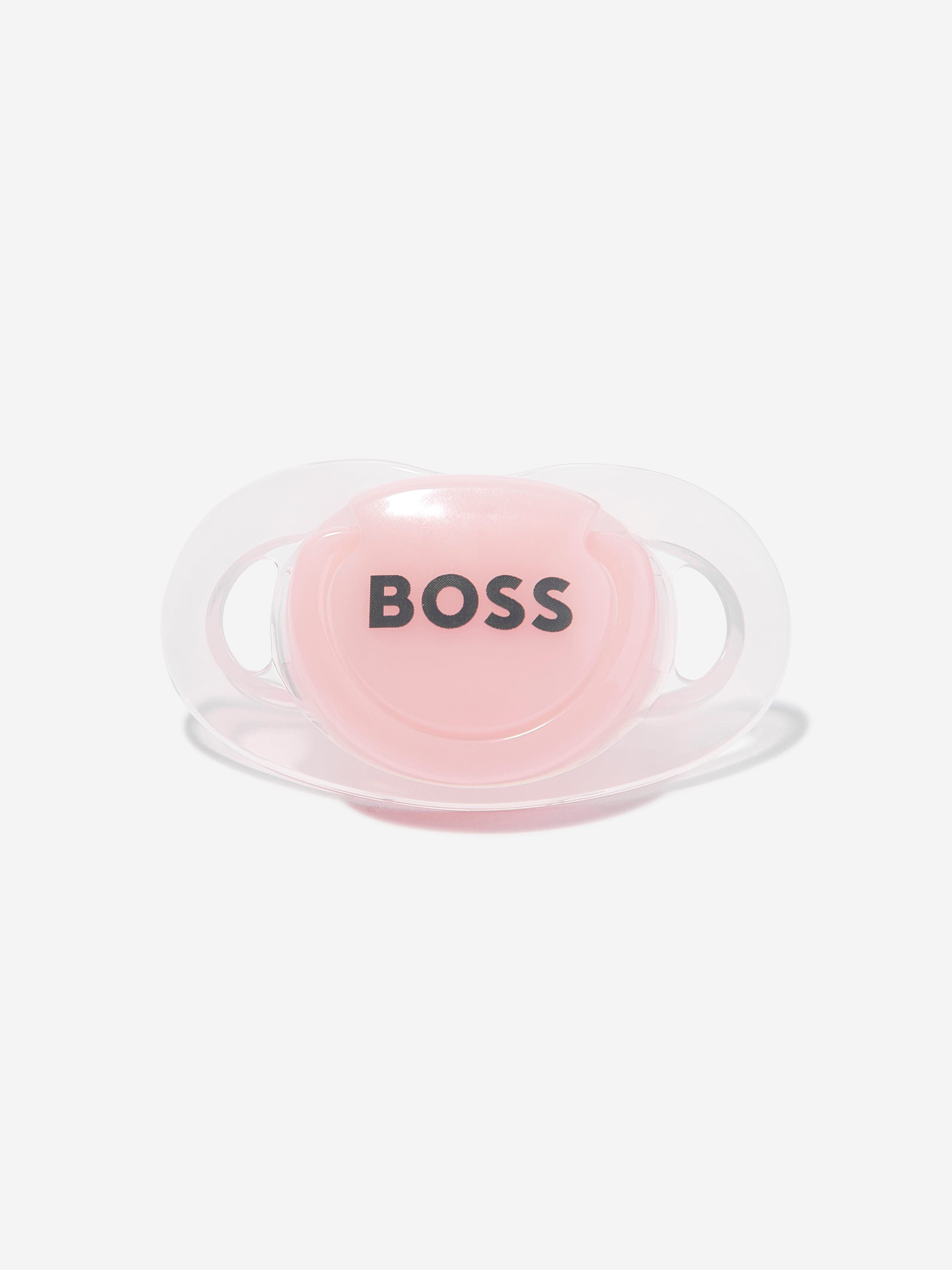 BOSS Baby Girls Logo Print Pacifier in Pink