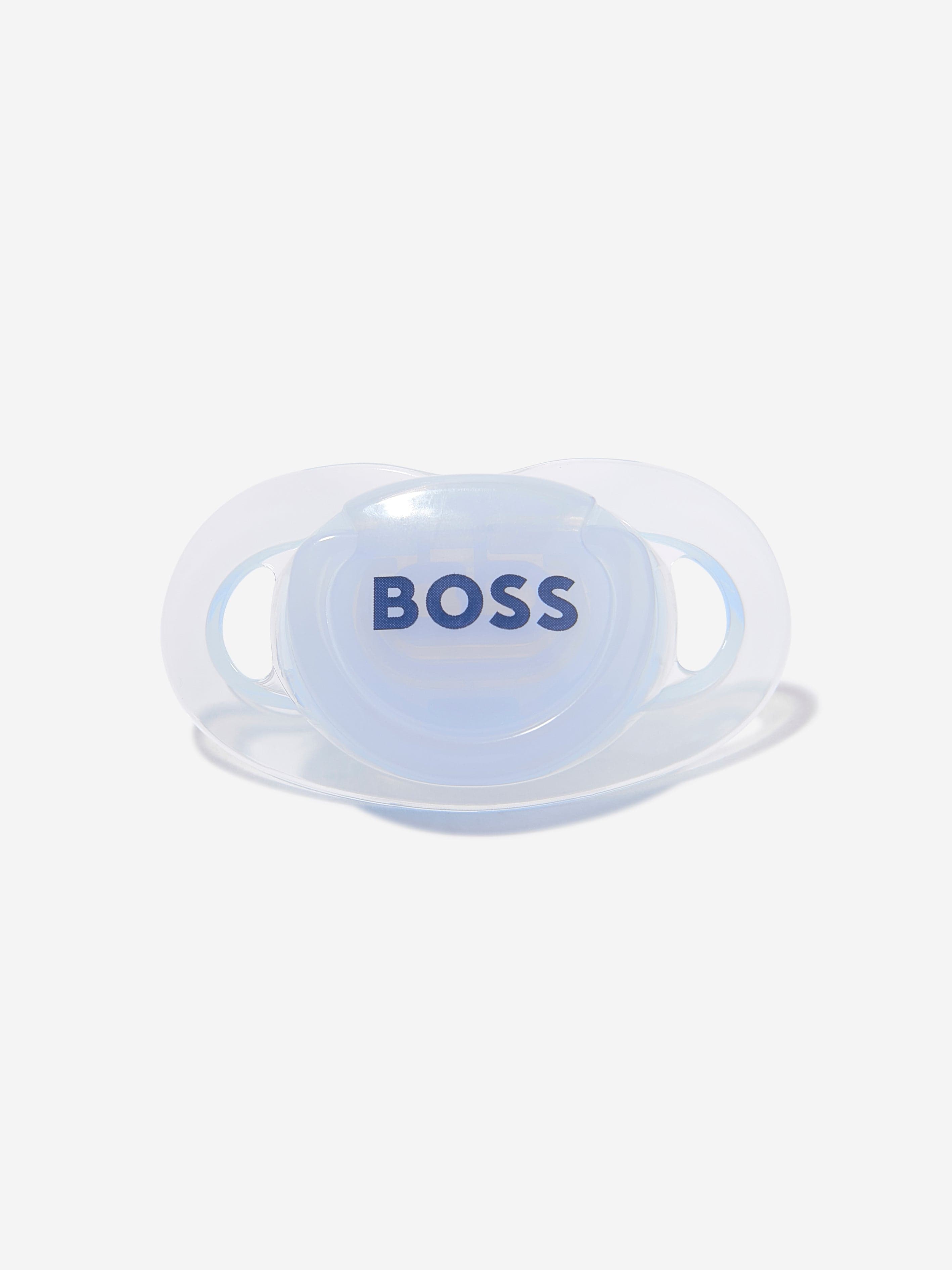 BOSS Baby Boys Logo Print Pacifier in Blue