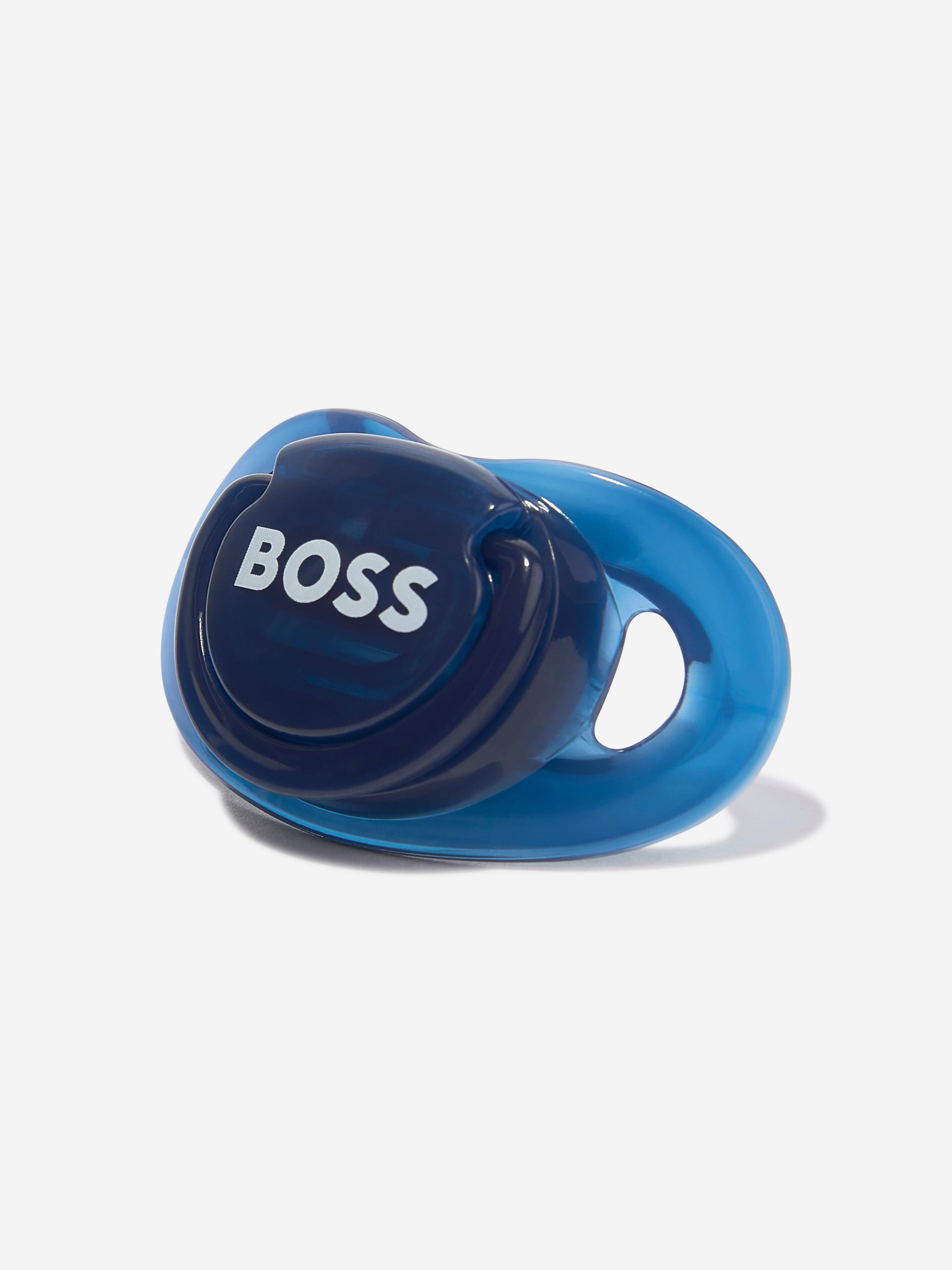 BOSS Baby Logo Print Pacifier in Navy