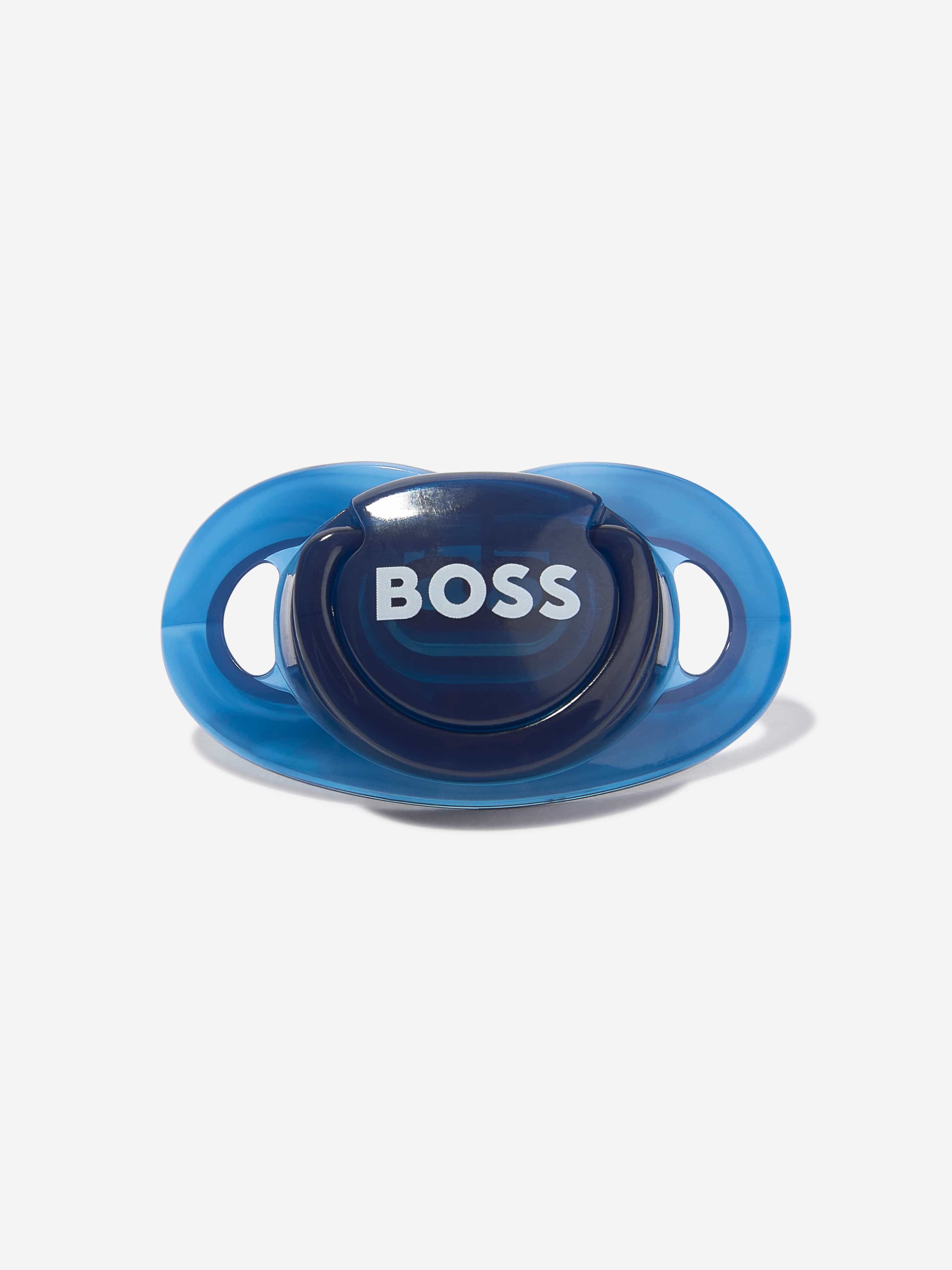 BOSS Baby Logo Print Pacifier in Navy