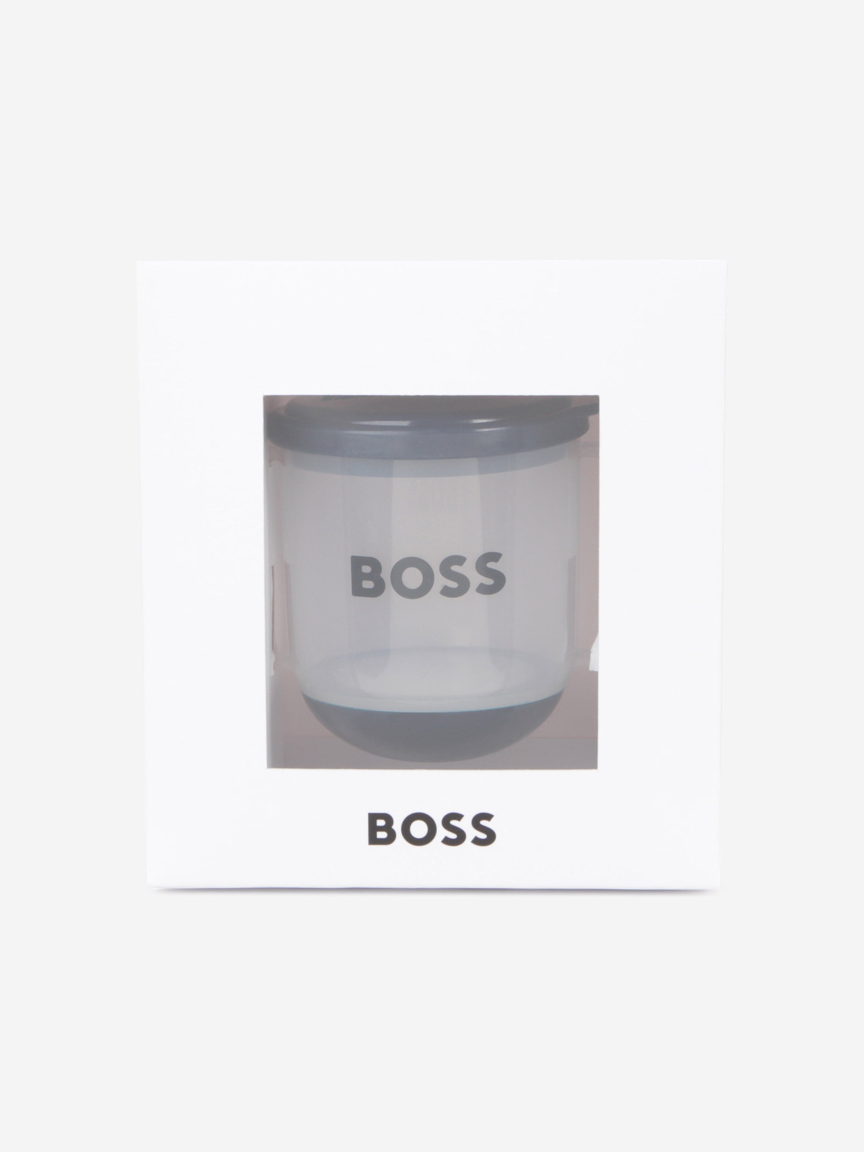 BOSS Baby Logo Print Sippy Cup in Navy