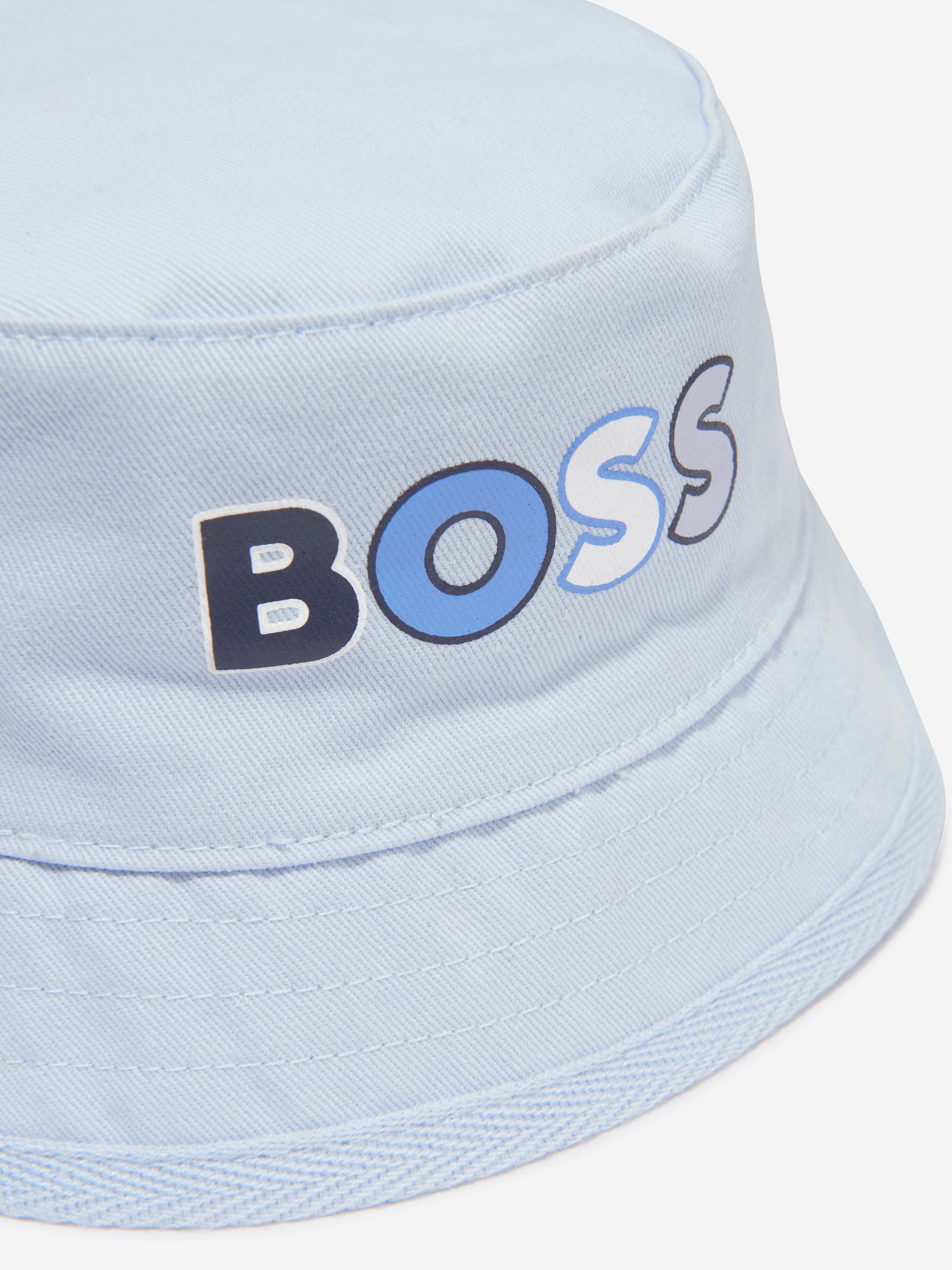 BOSS Baby Boys Logo Bucket Hat in Blue