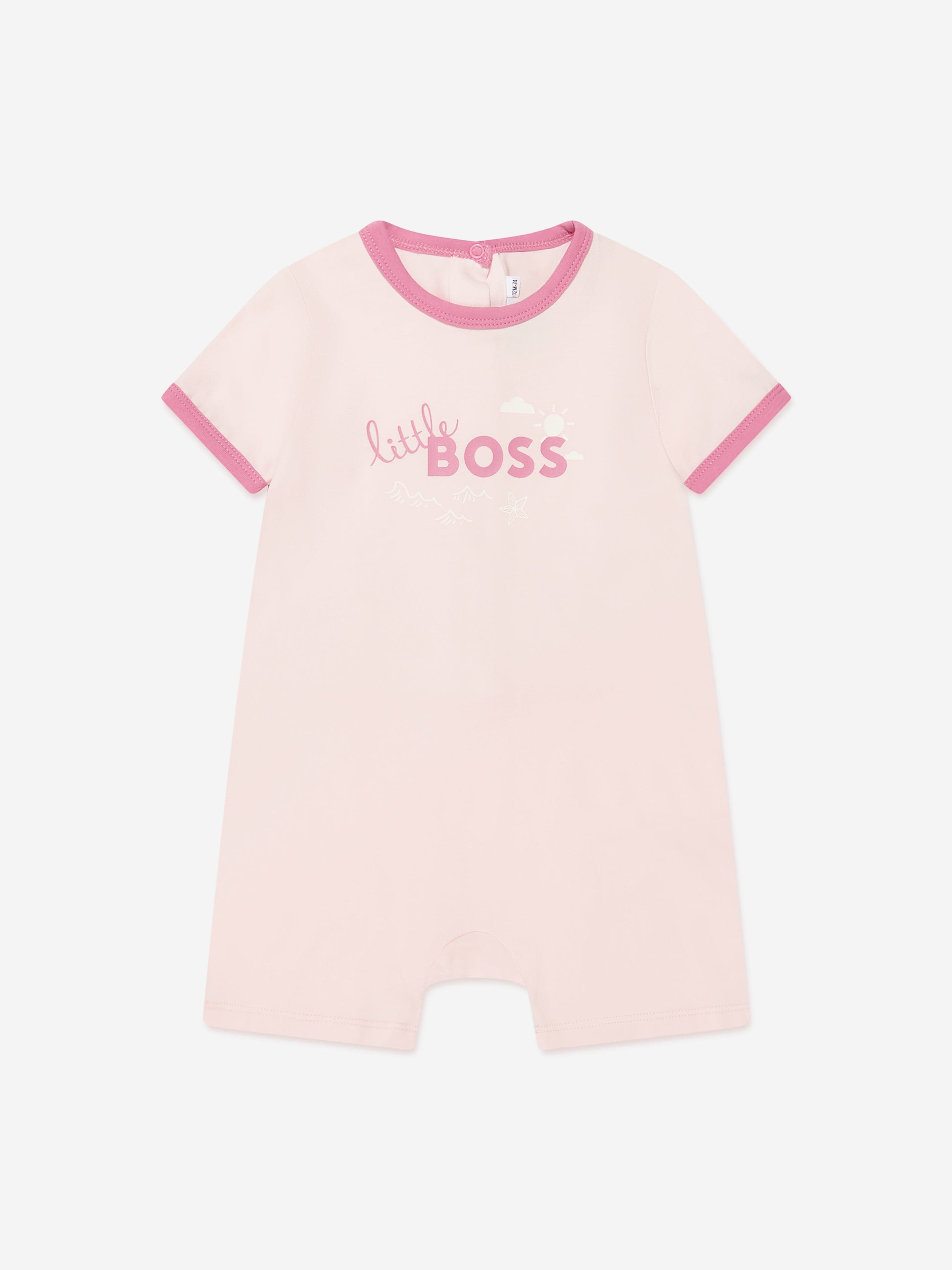 BOSS Baby Girls Logo Romper in Pink