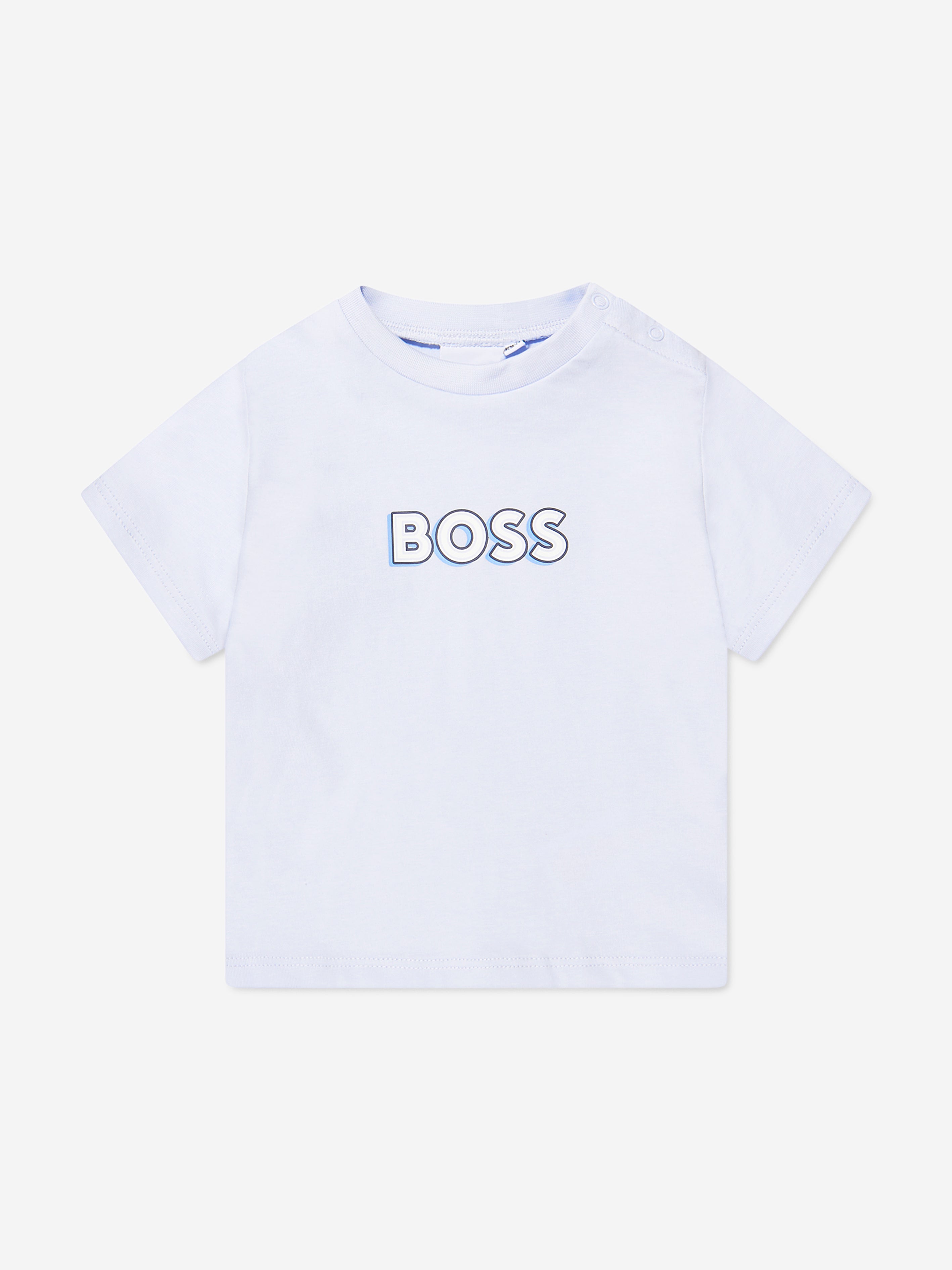 BOSS Baby Boys Organic Cotton Logo T-Shirt in Blue