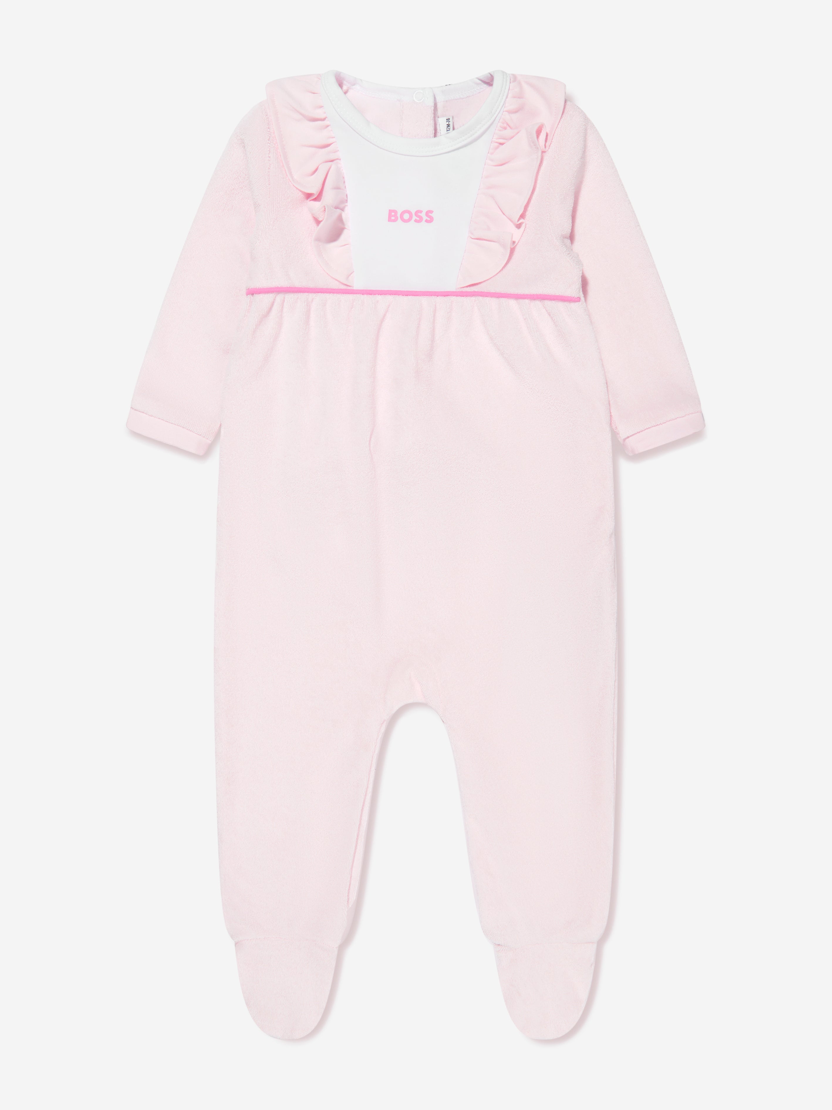 BOSS Baby Girls Organic Cotton Babygrow in Pink