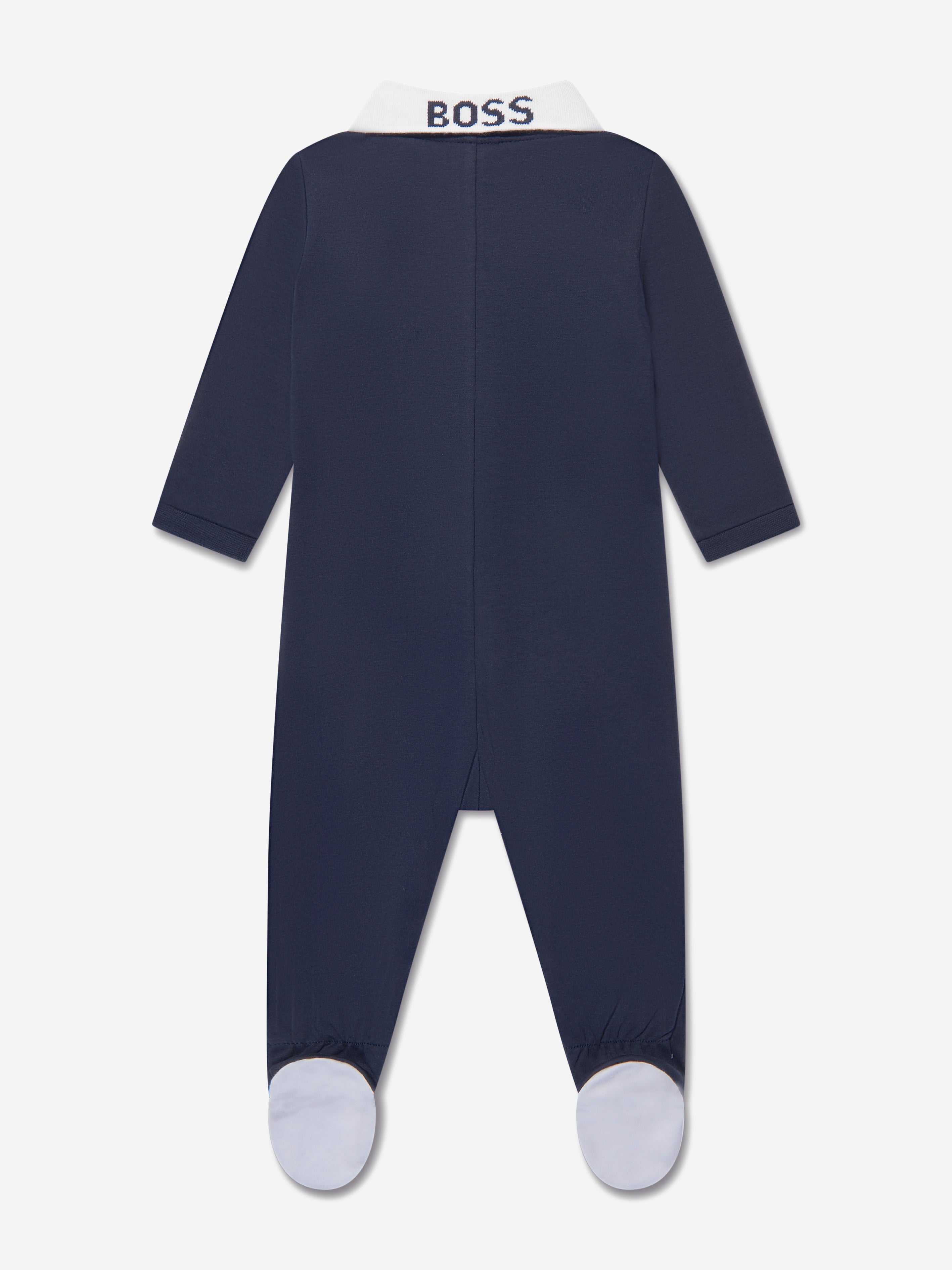 BOSS Baby Boys Organic Cotton Polo Babygrow in Navy