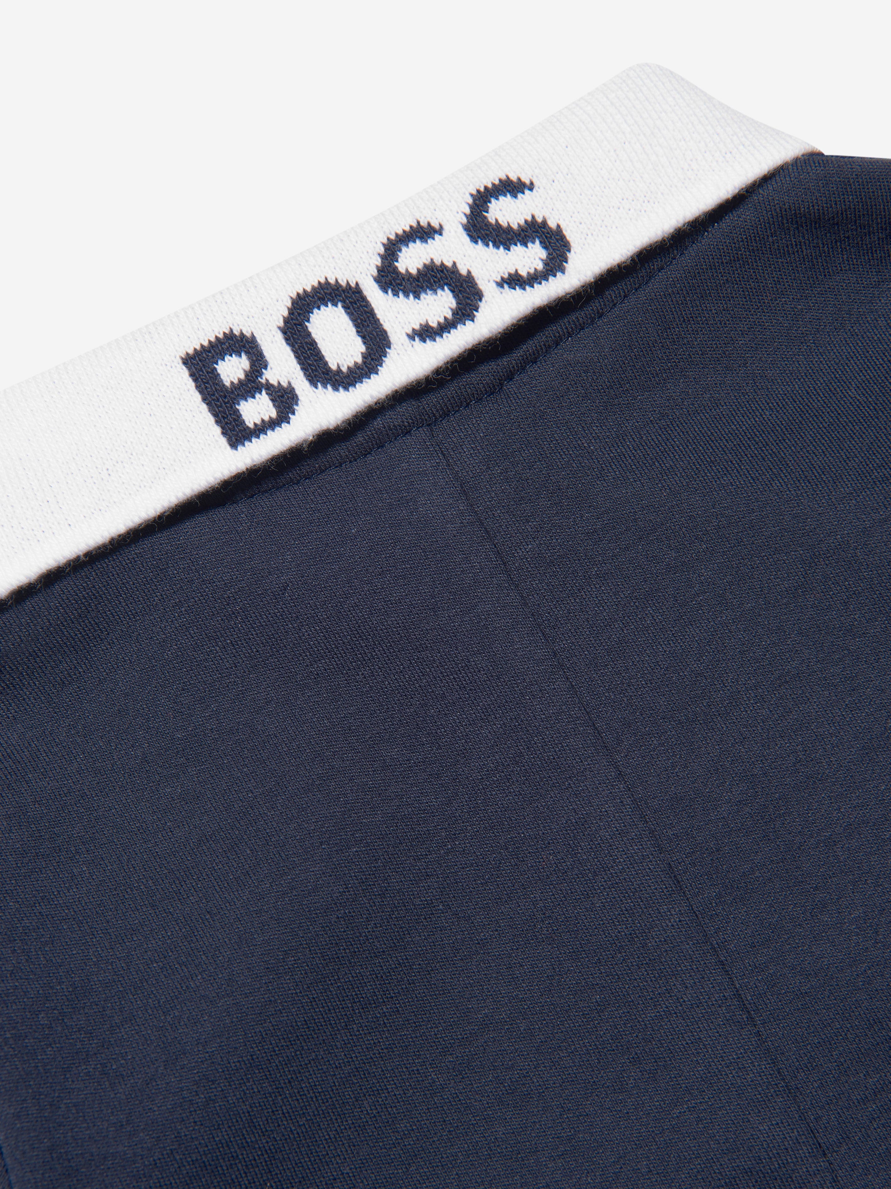 BOSS Baby Boys Organic Cotton Polo Babygrow in Navy