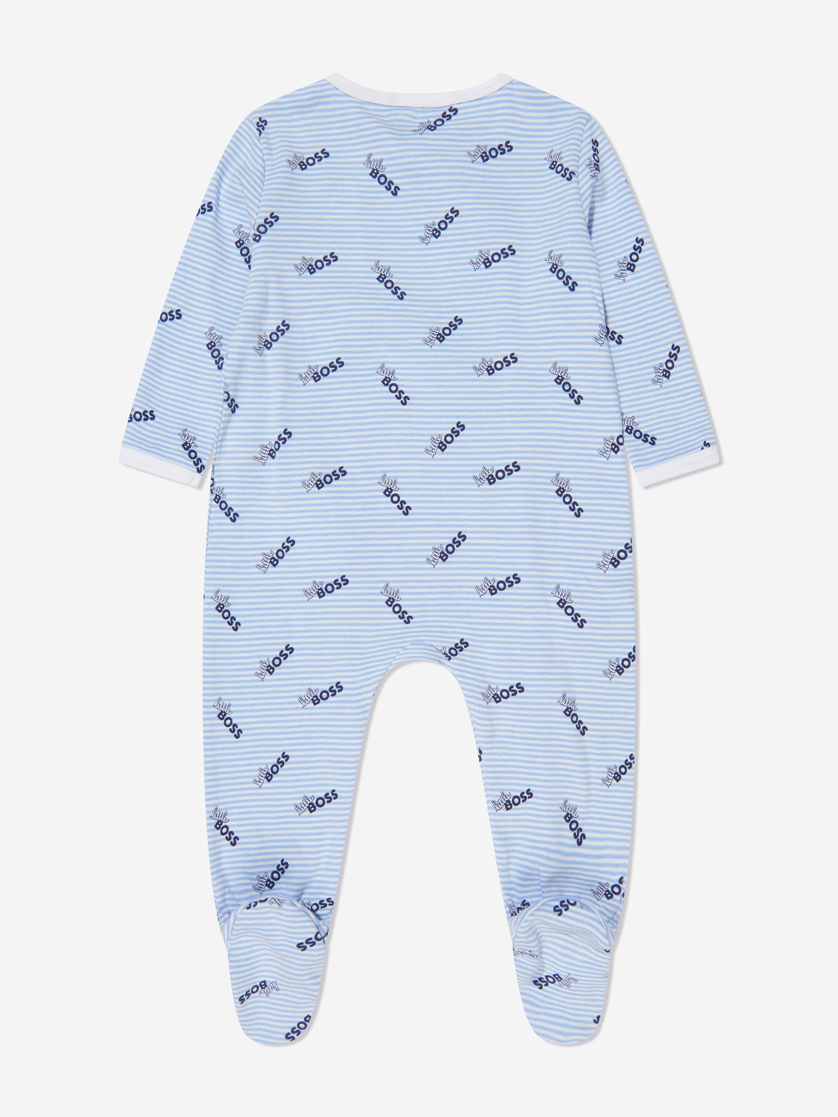 BOSS Baby Boys Organic Cotton Babygrow Set in Blue