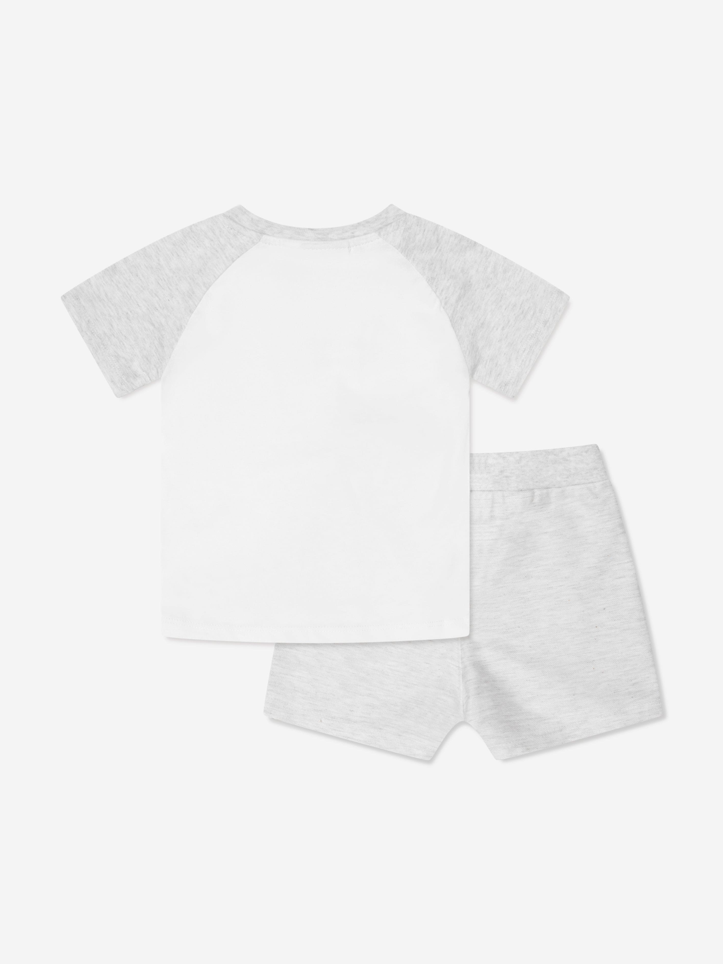 BOSS Baby Boys Organic Cotton Shorts Set in Grey