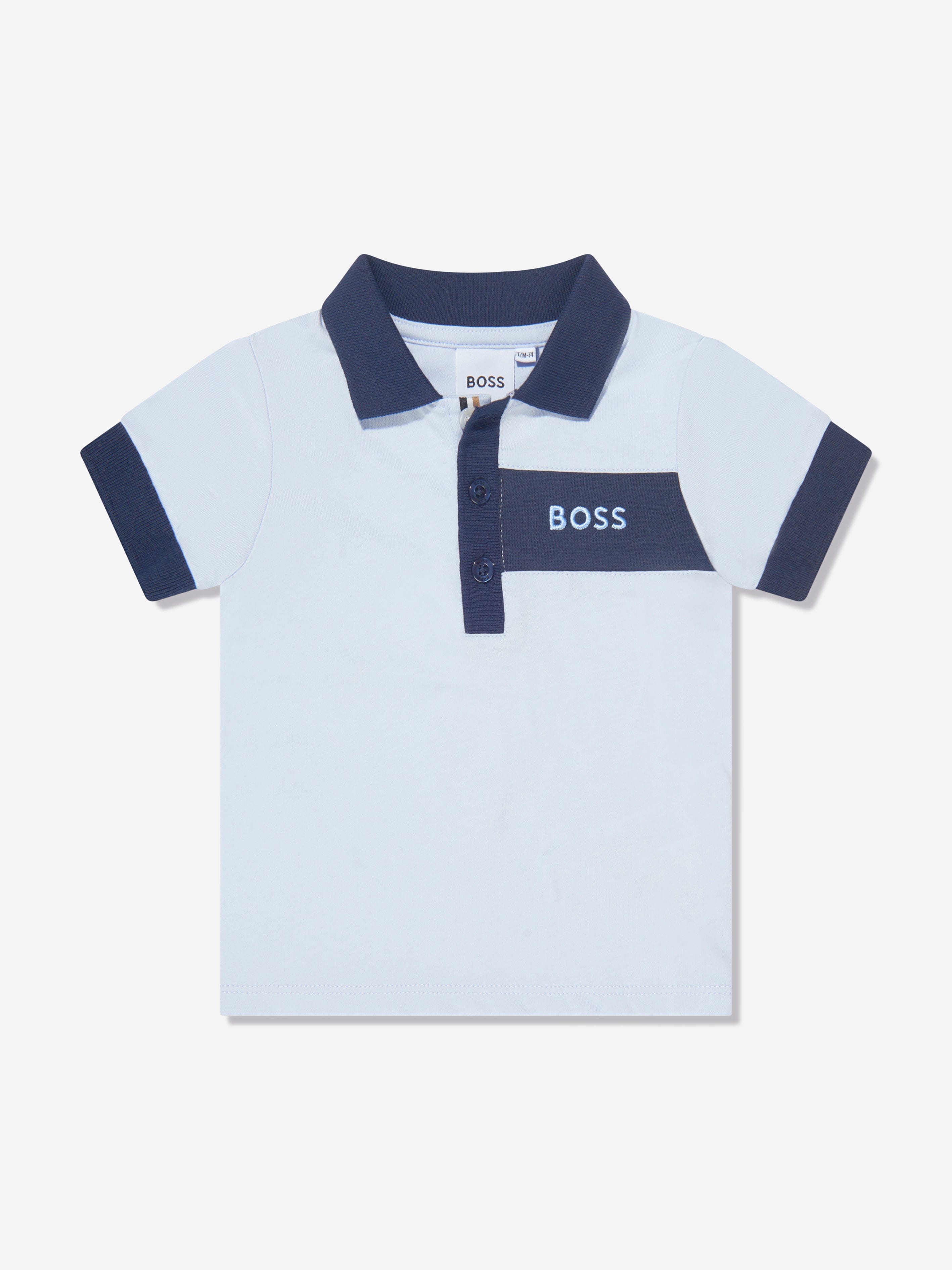 BOSS Baby Boys Polo Shirt And Shorts Set in Navy