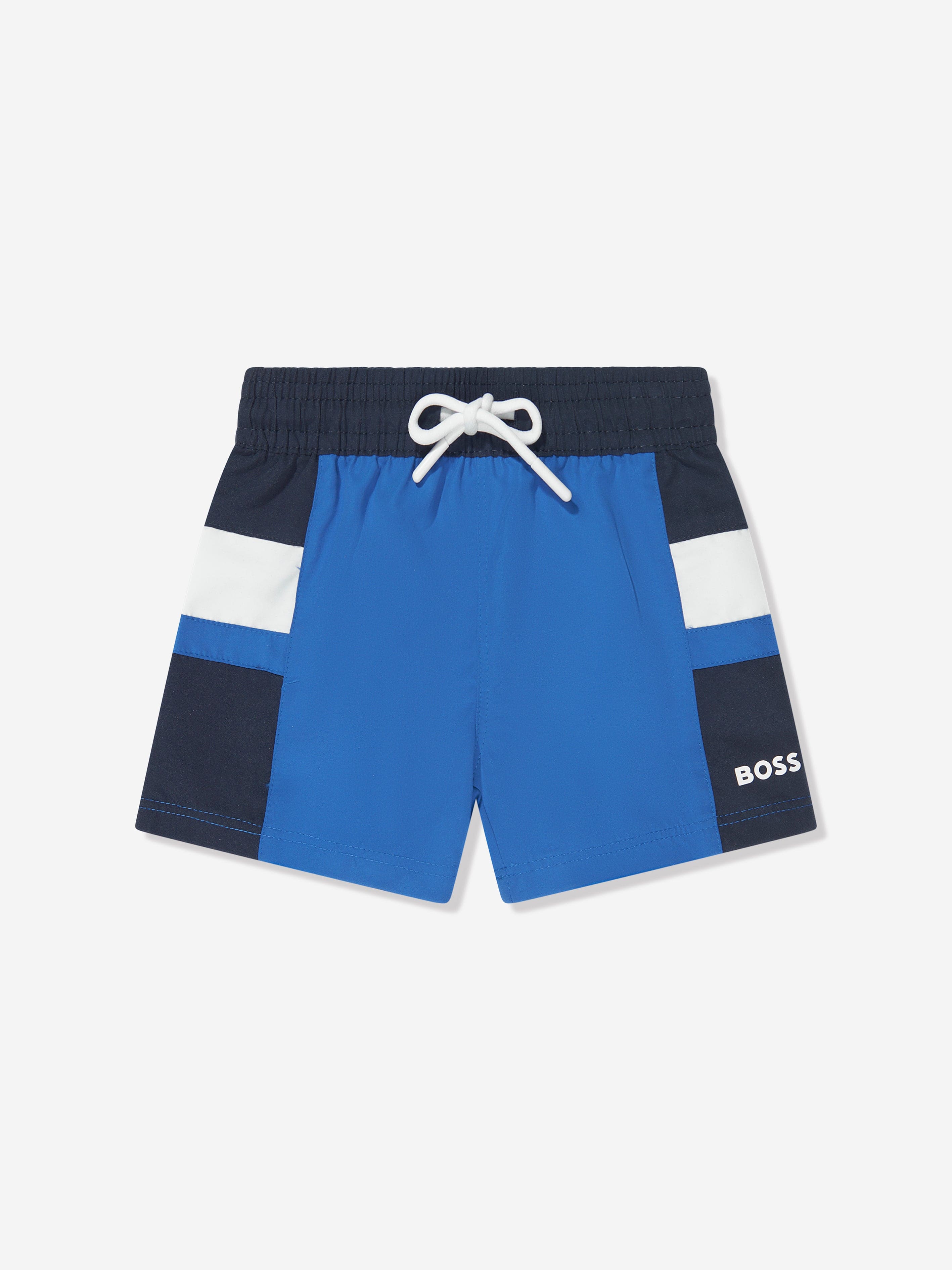 BOSS Baby Boys Colourblock Swim Shorts in Blue