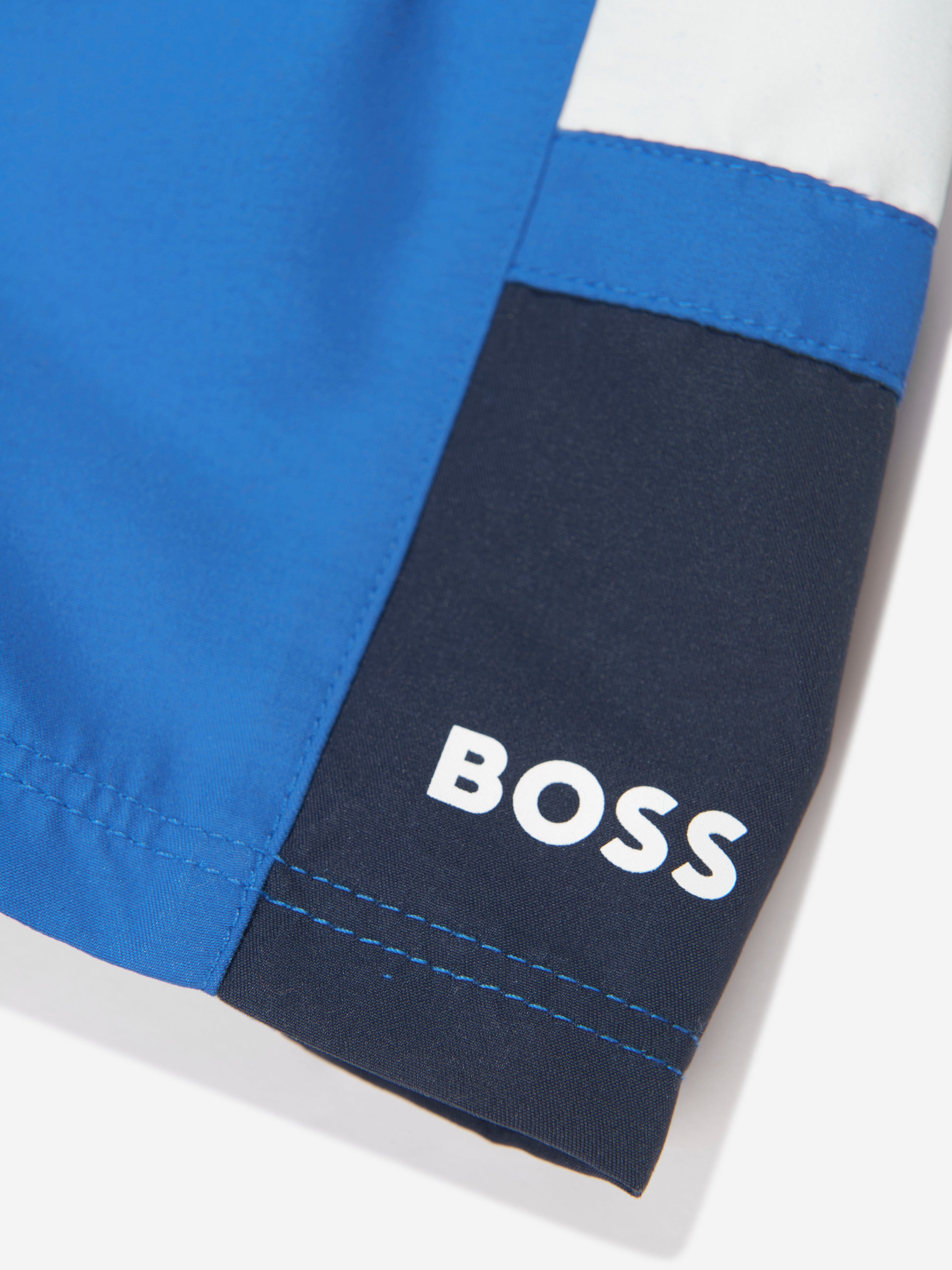 BOSS Baby Boys Colourblock Swim Shorts in Blue