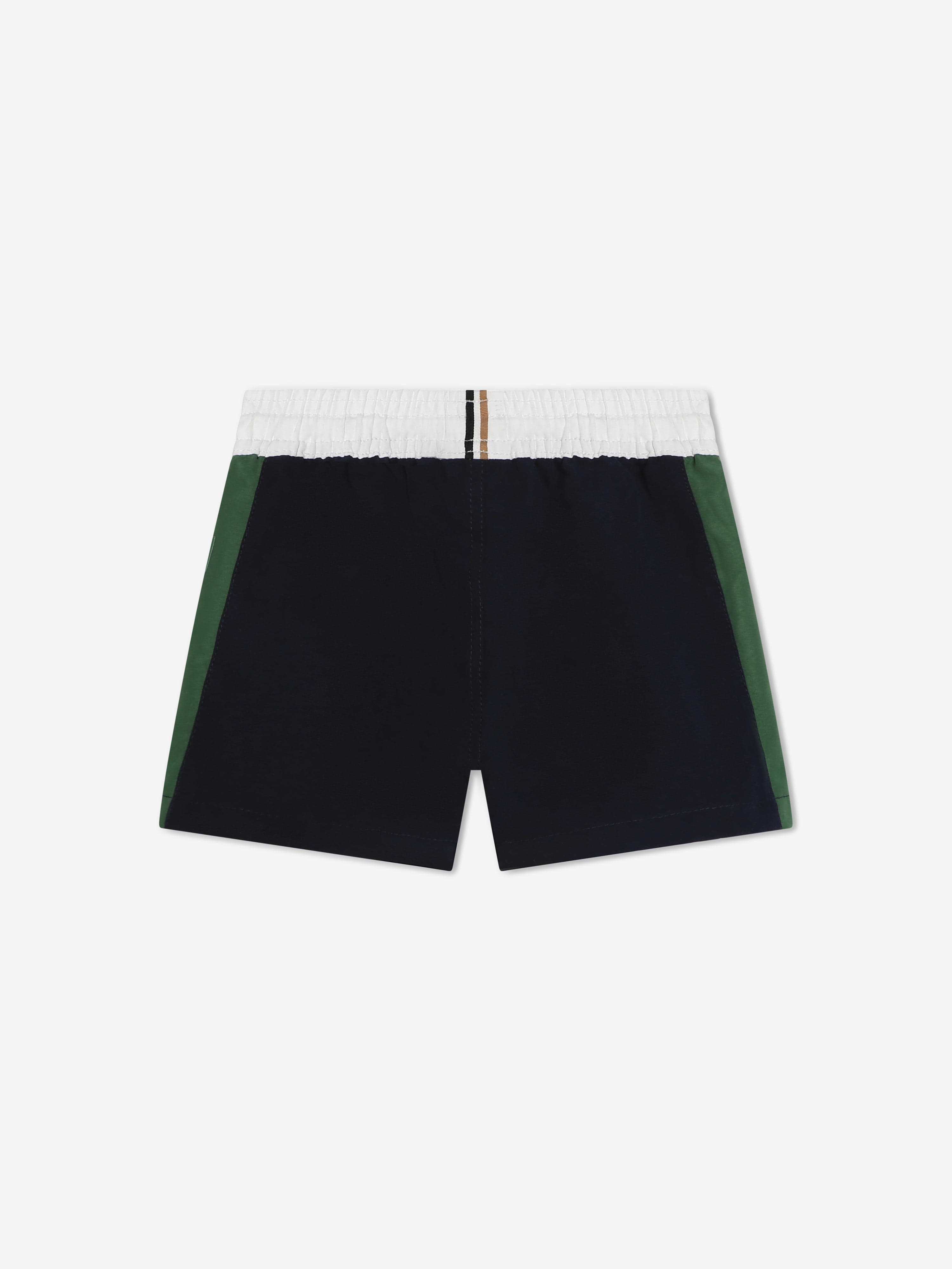 BOSS Baby Boys Logo Swim Shorts in Navy