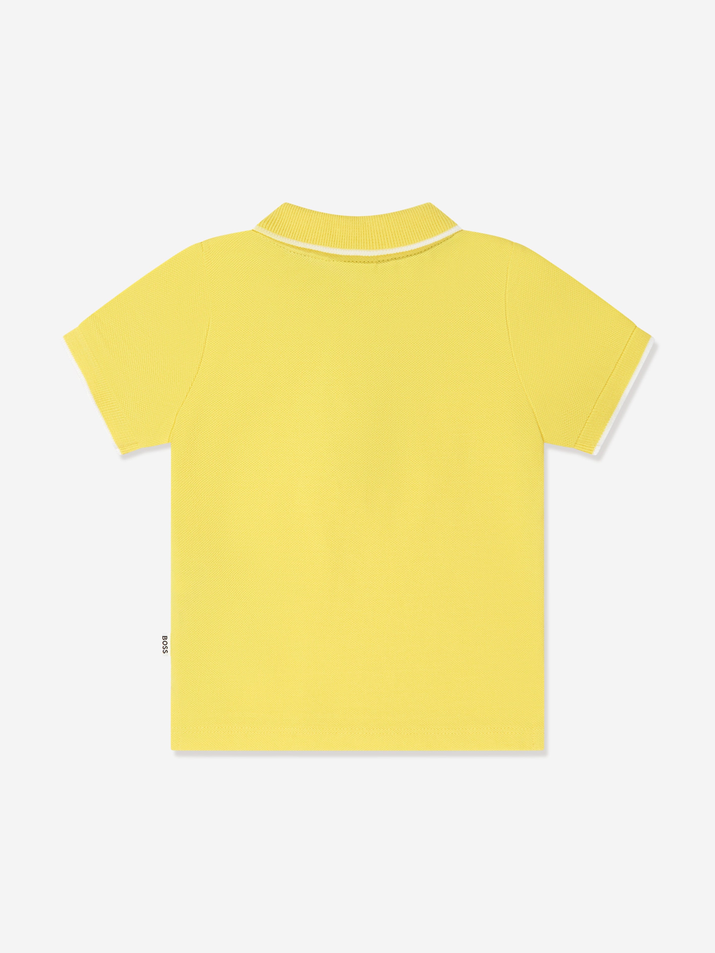 BOSS Baby Boys Logo Polo Shirt in Yellow