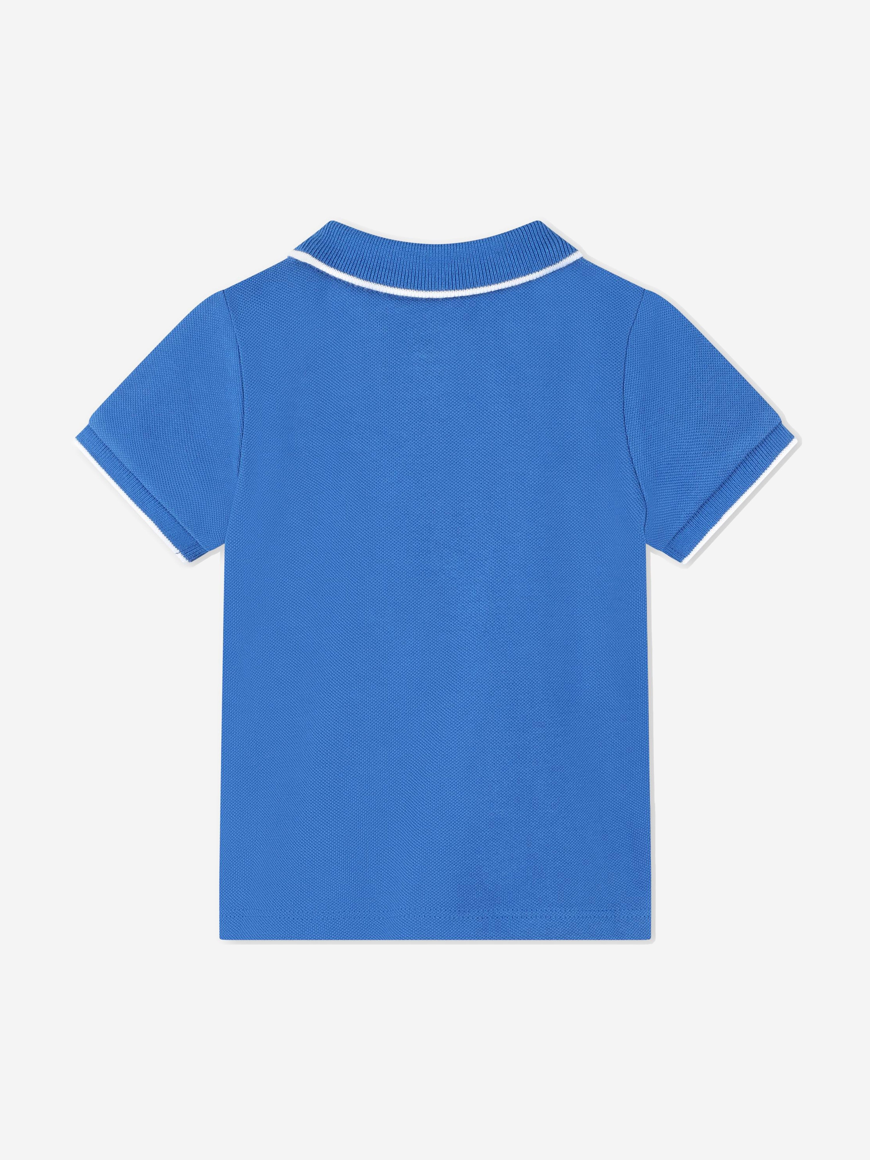 BOSS Baby Boys Logo Polo Shirt in Blue