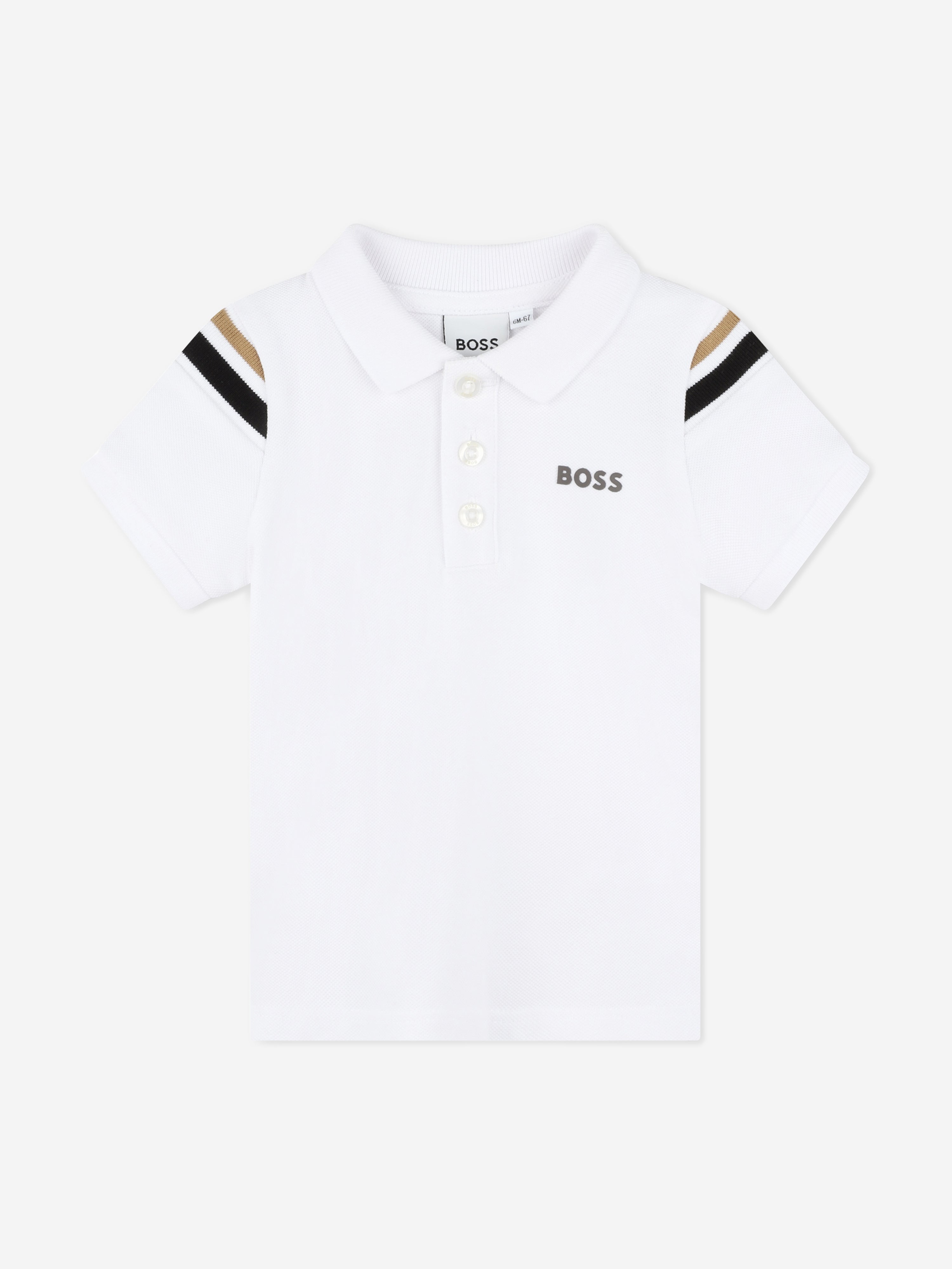 BOSS Baby Boys Logo Polo Shirt in White