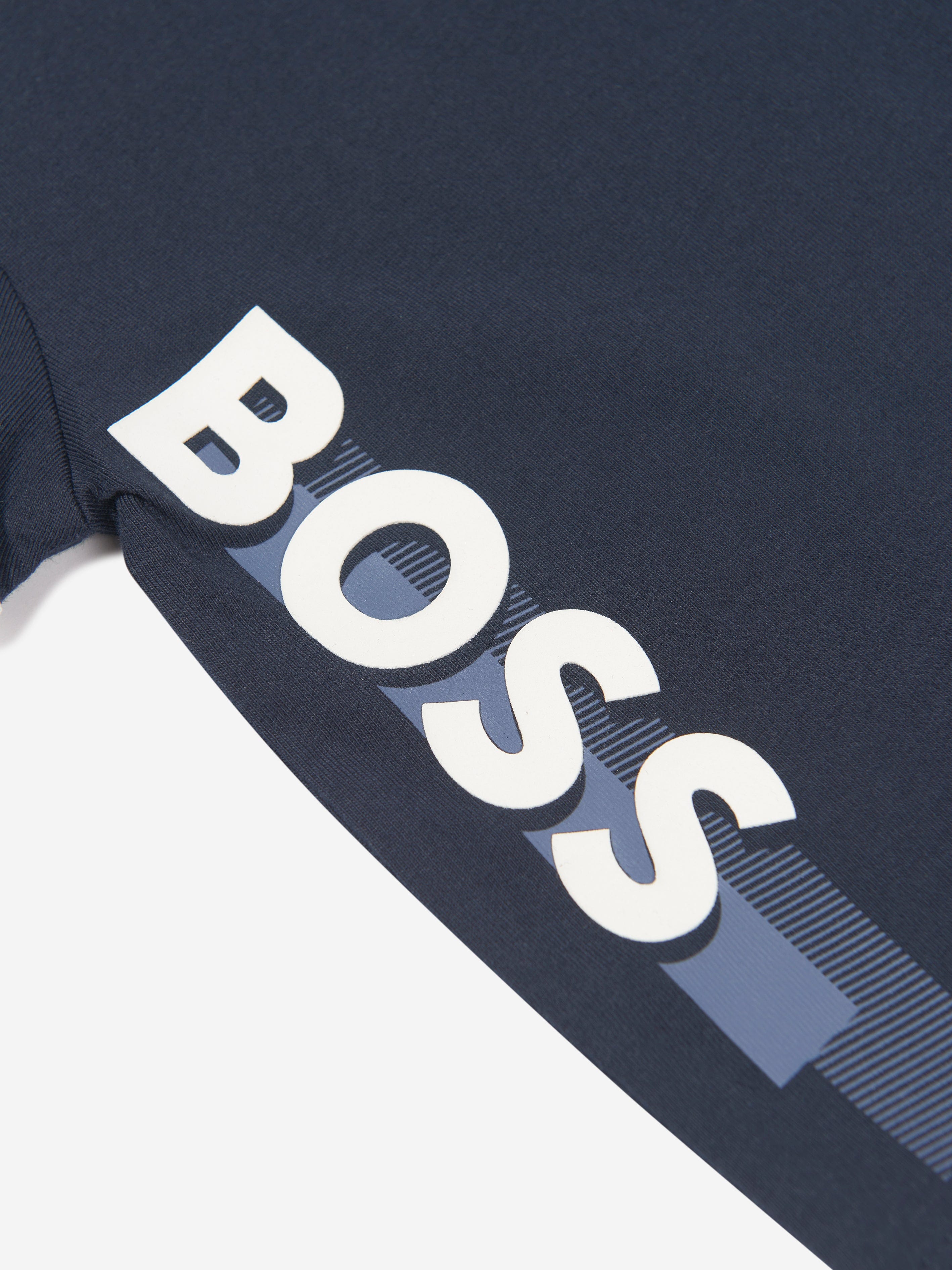 BOSS Baby Boys Logo Print T-Shirt in Navy