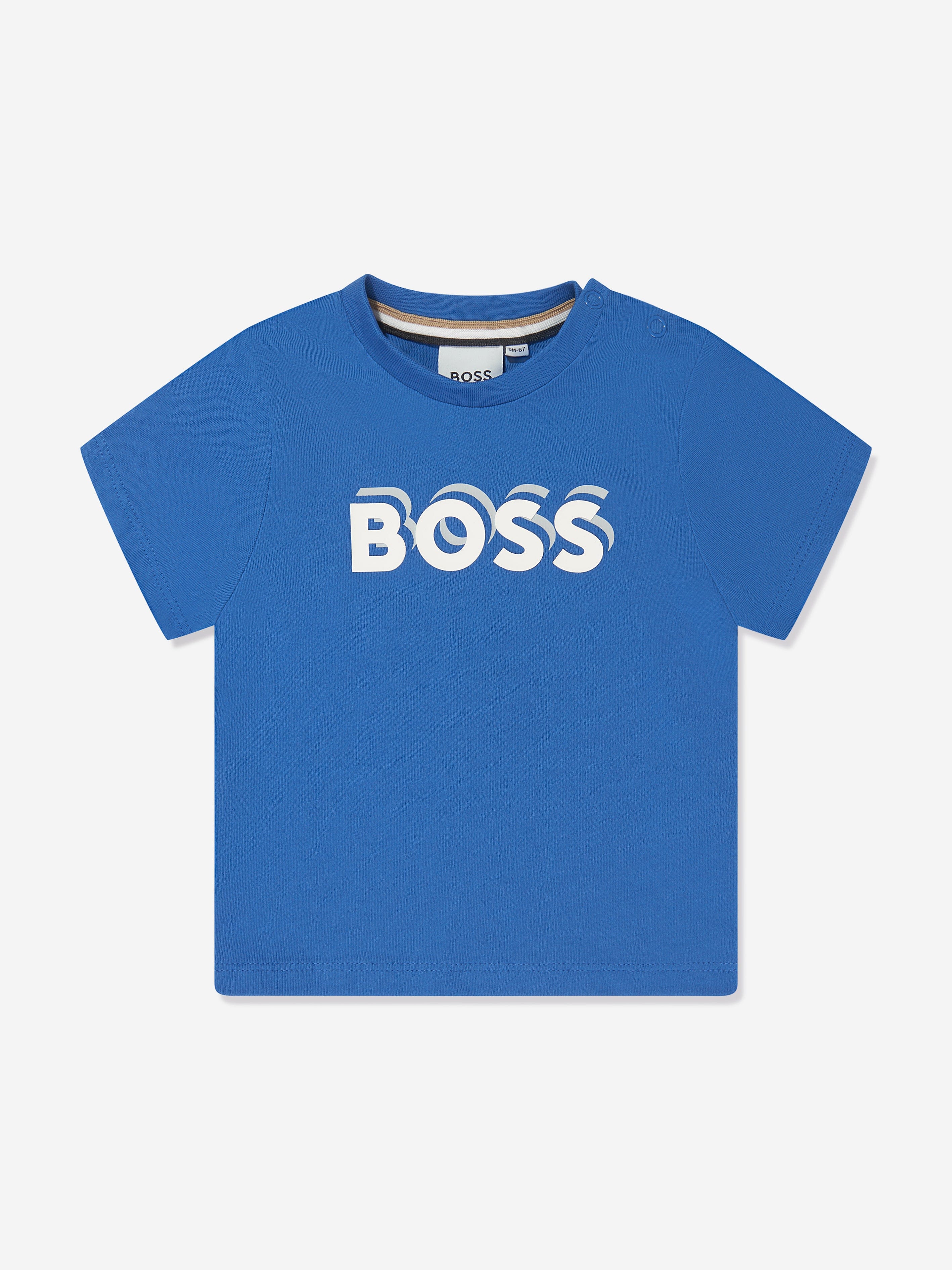 BOSS Baby Boys Logo Print T-Shirt in Blue