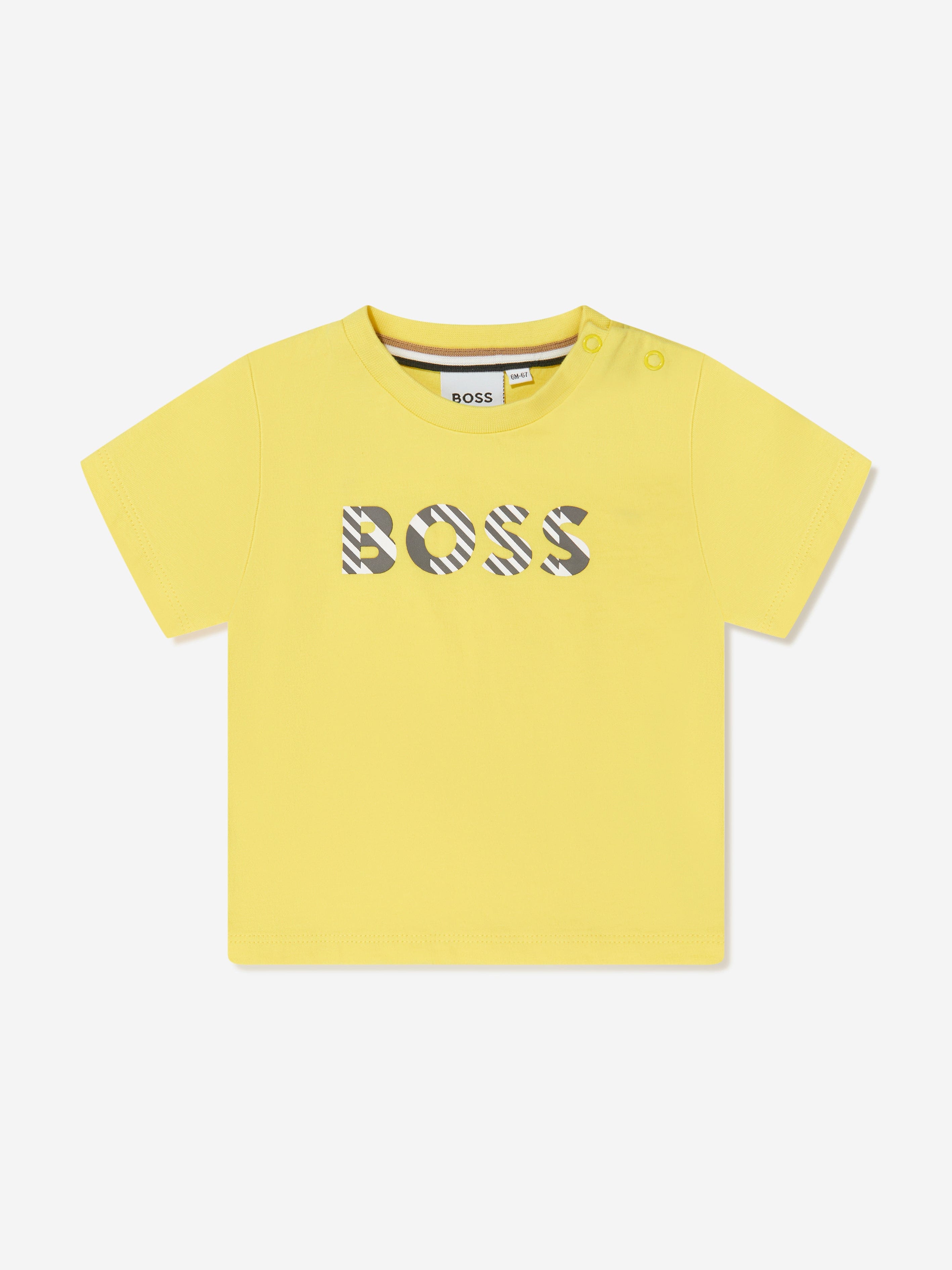 BOSS Baby Boys Logo Print T-Shirt in Yellow