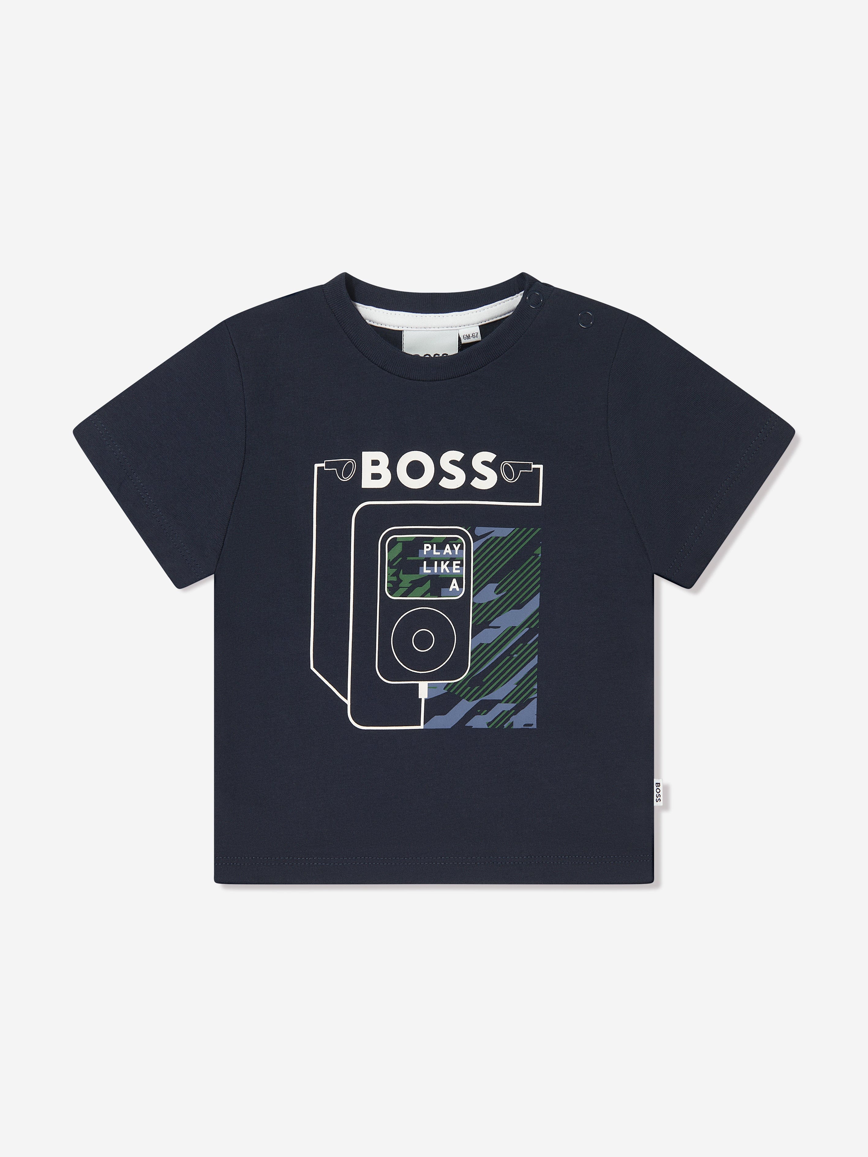 BOSS Baby Boys iPod Print T-Shirt in Navy