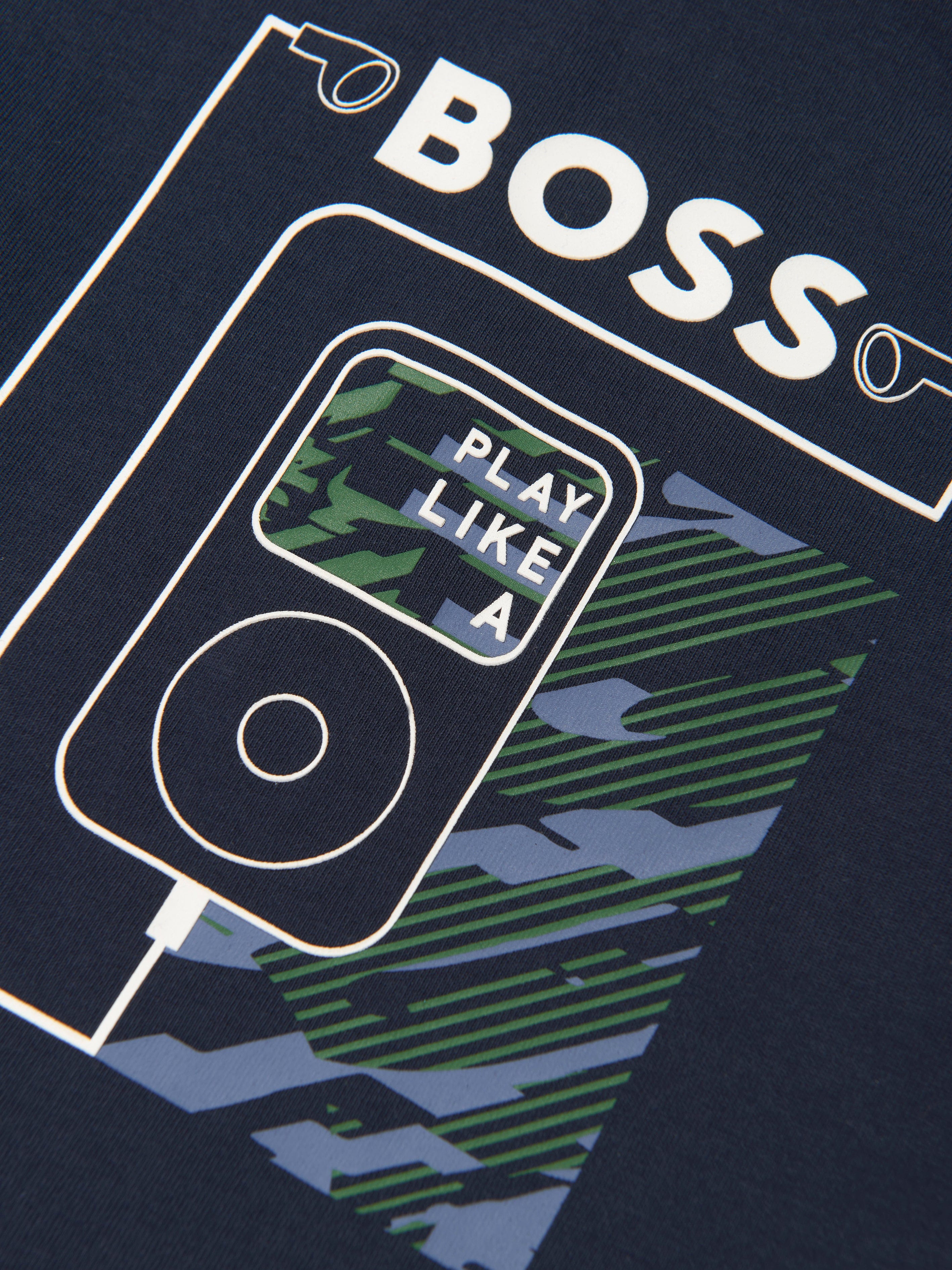 BOSS Baby Boys iPod Print T-Shirt in Navy