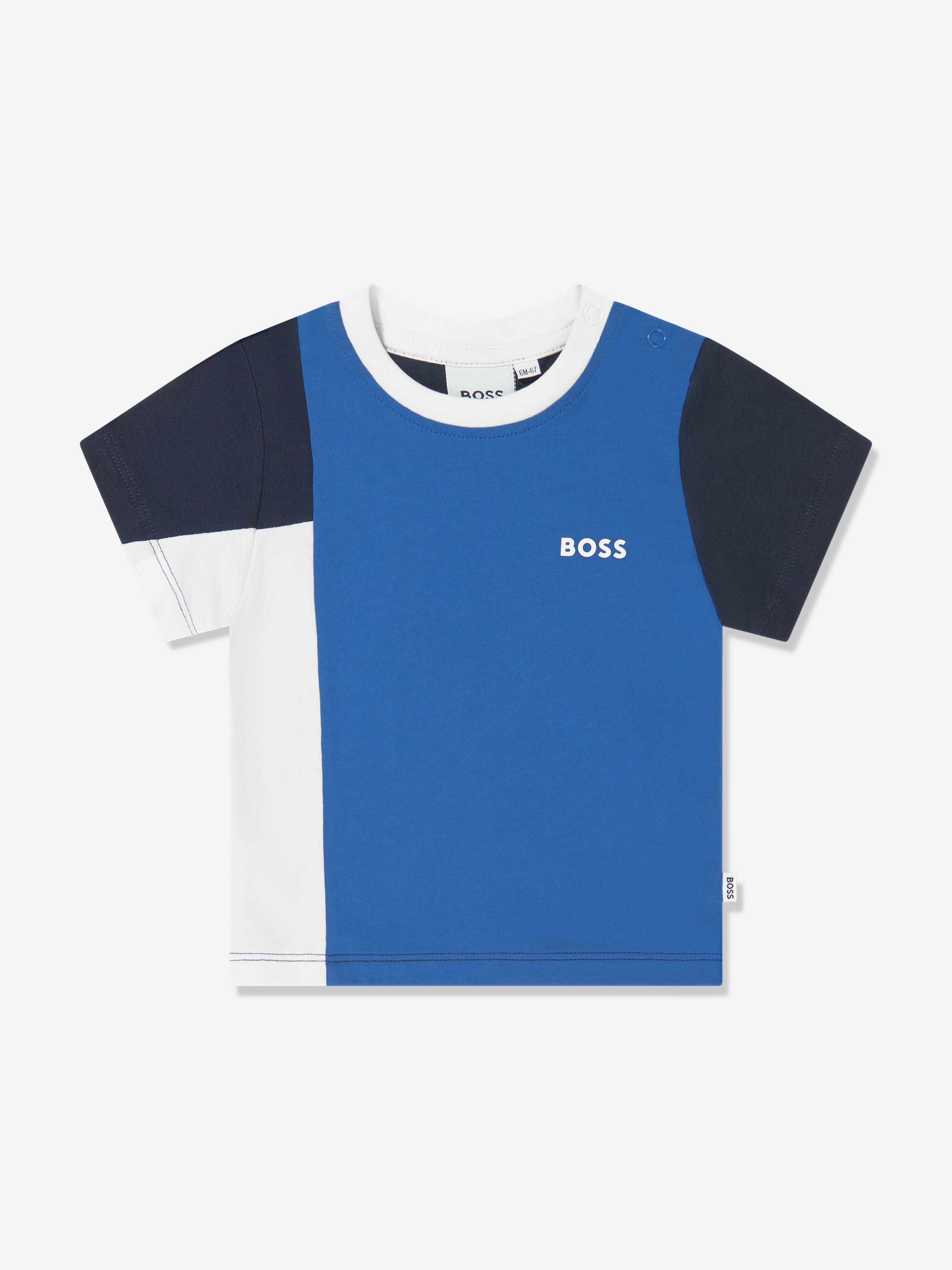 BOSS Baby Boys Logo Print T-Shirt in Blue