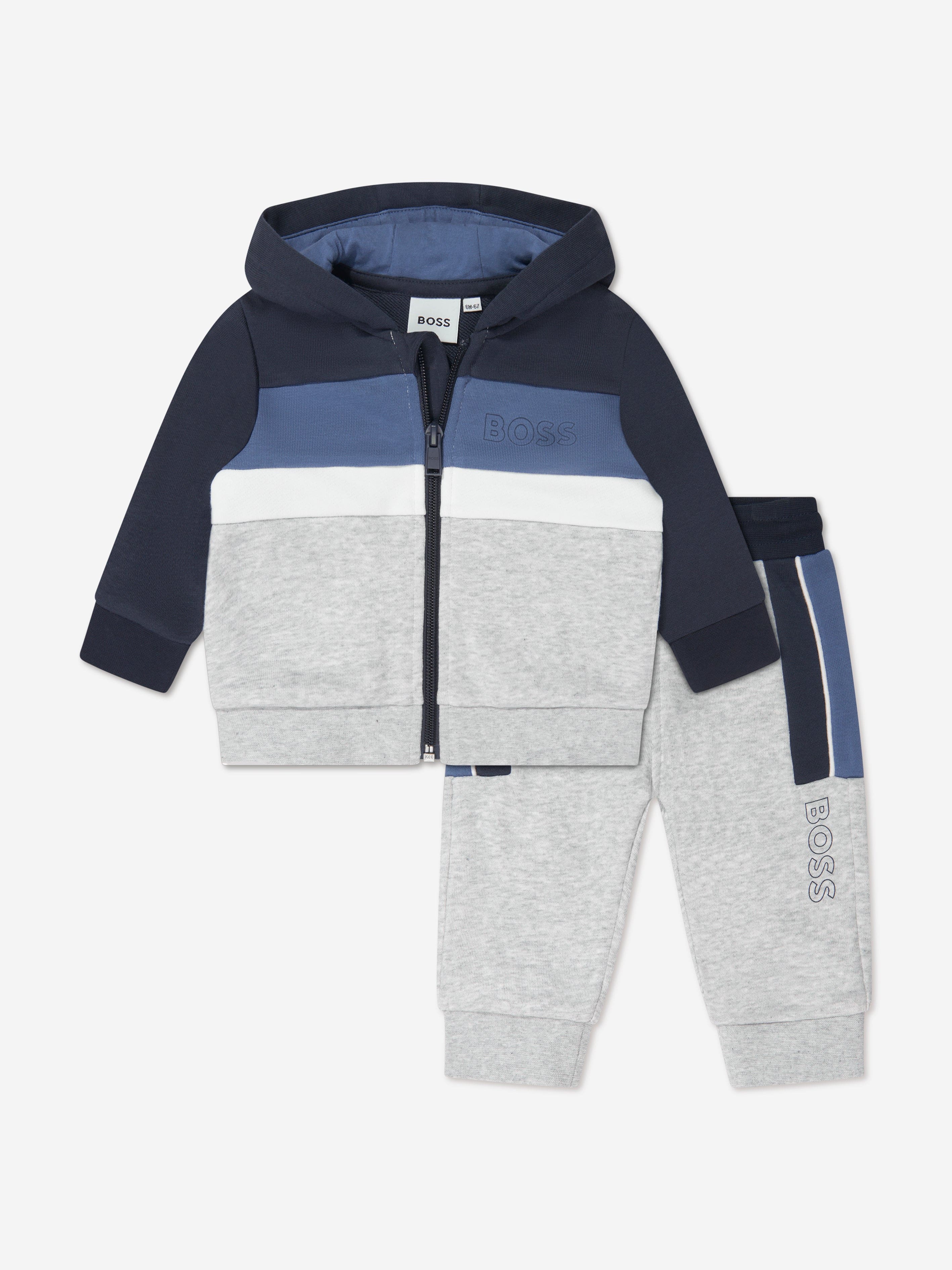 BOSS Baby Boys Logo Tracksuit in Grey