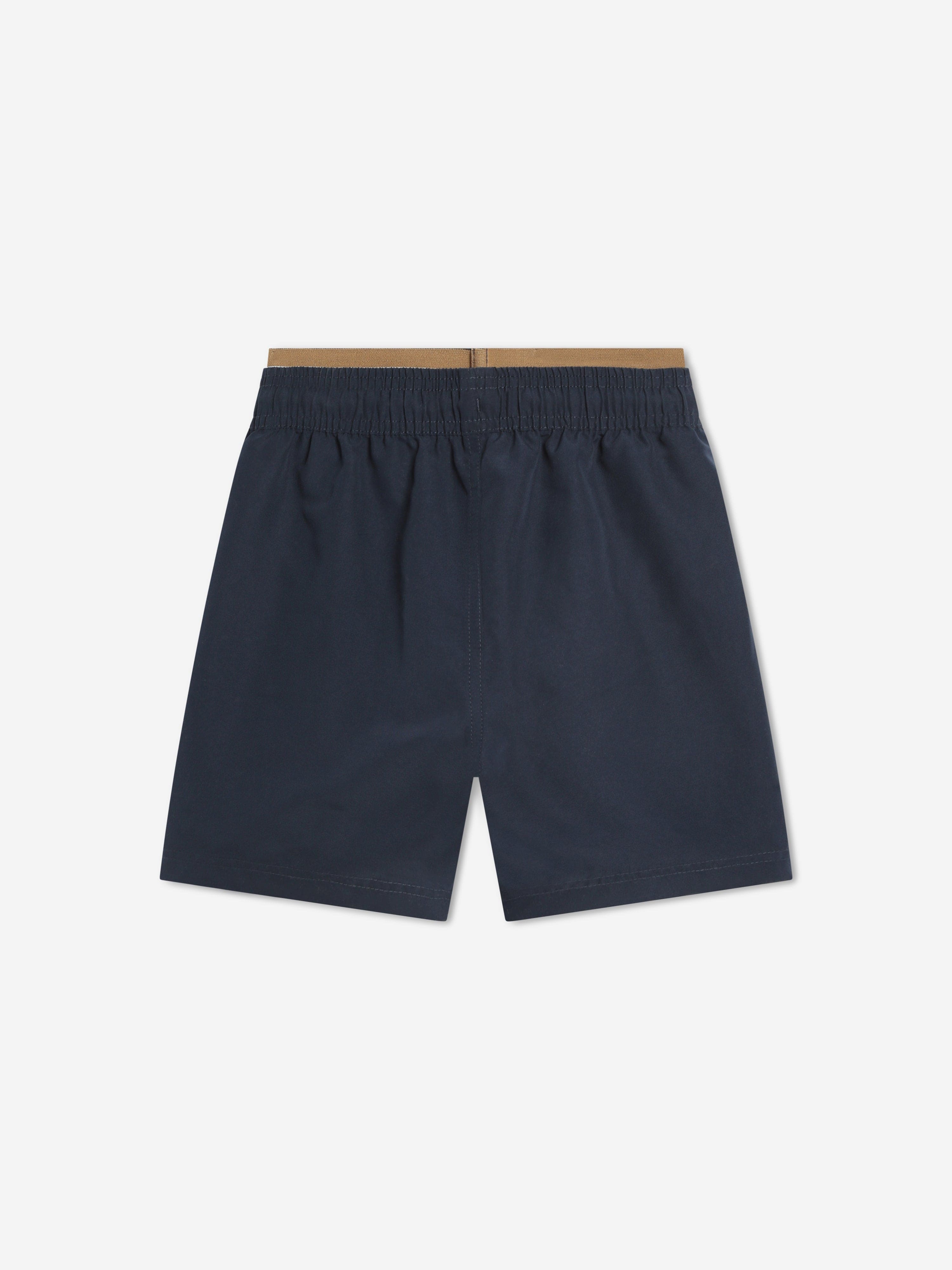 BOSS Boys Logo Swim Shorts in Navy