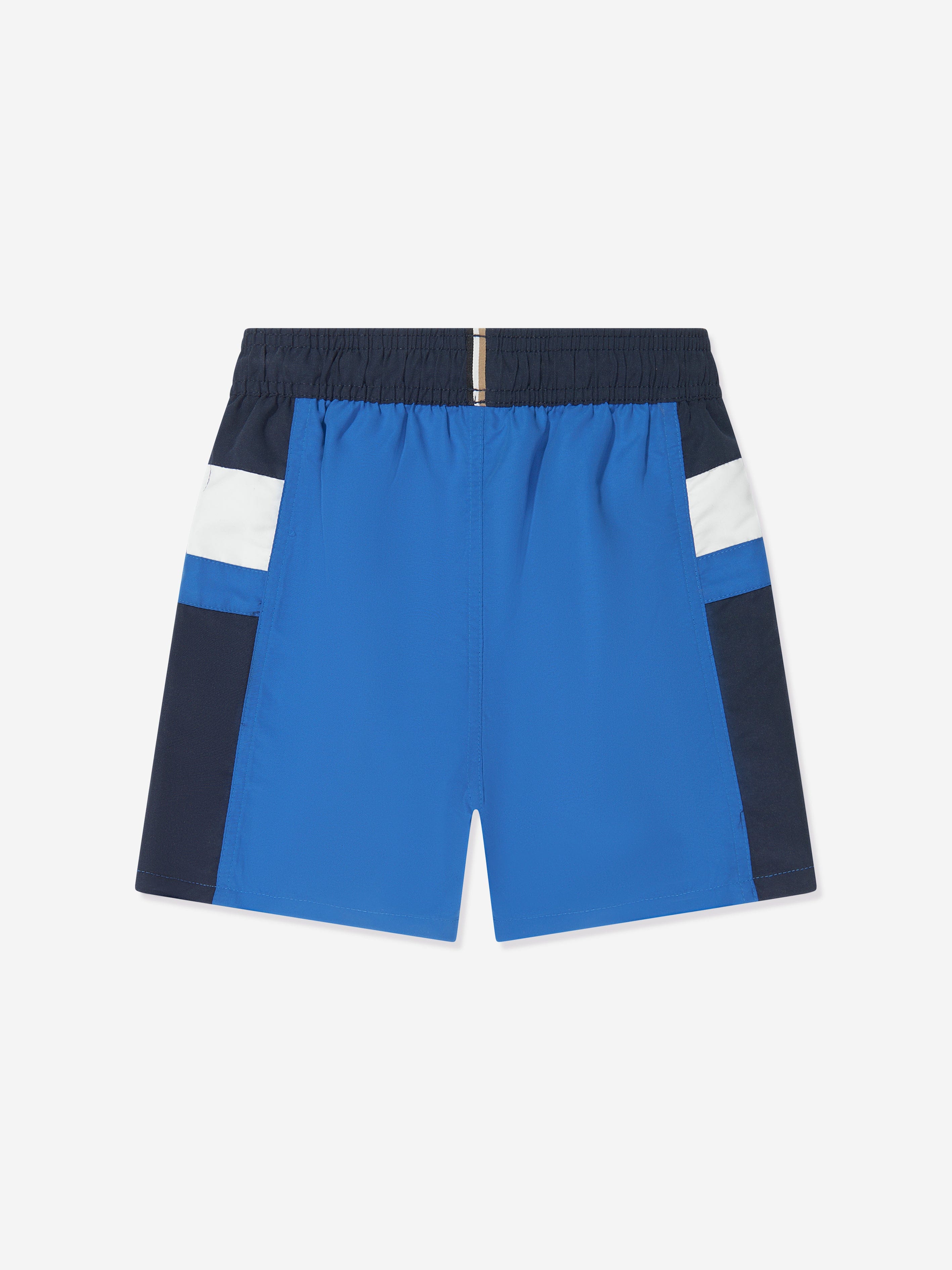 BOSS Boys Logo Swim Shorts in Blue