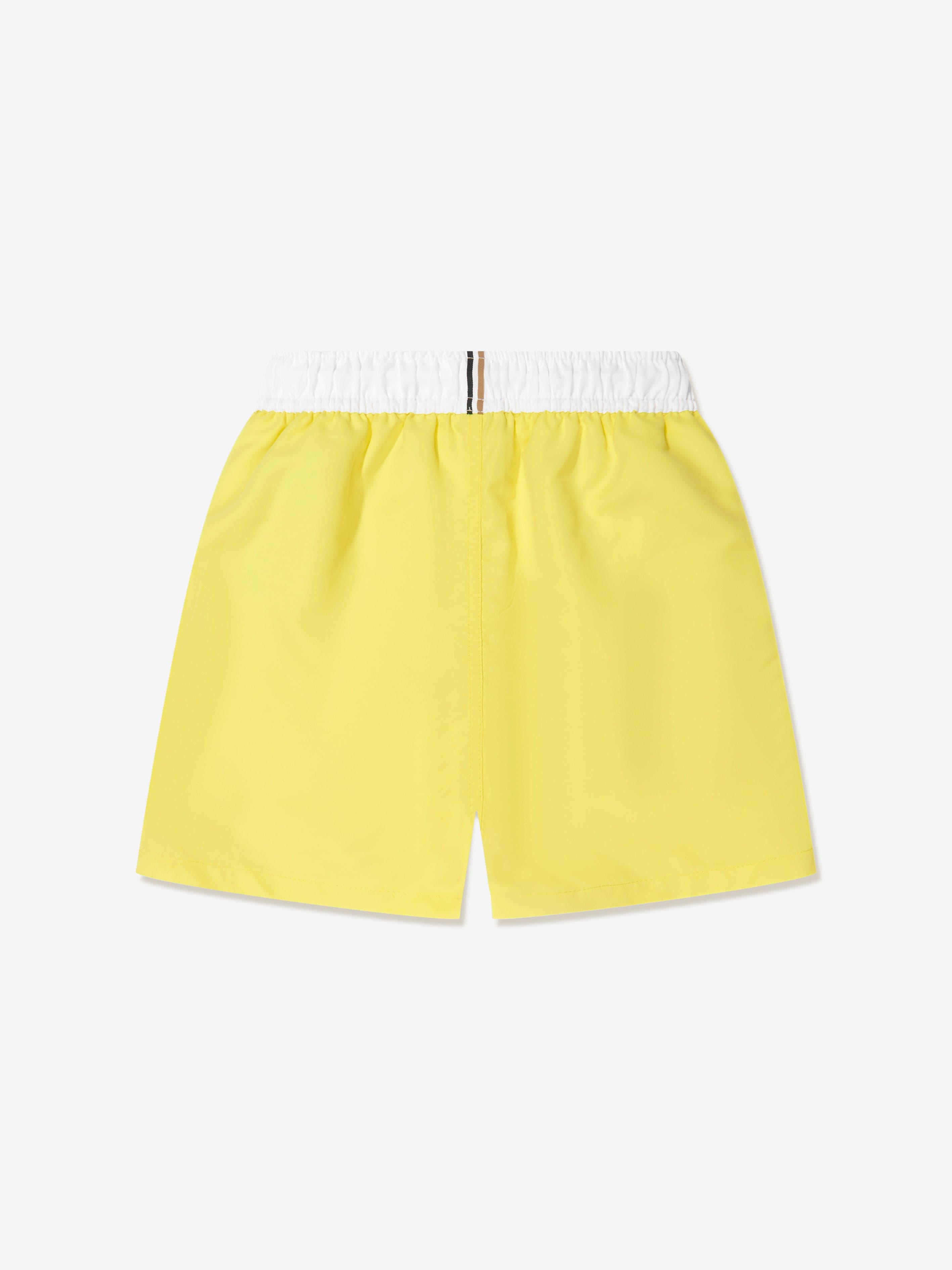 BOSS Boys Logo Swim Shorts in Yellow