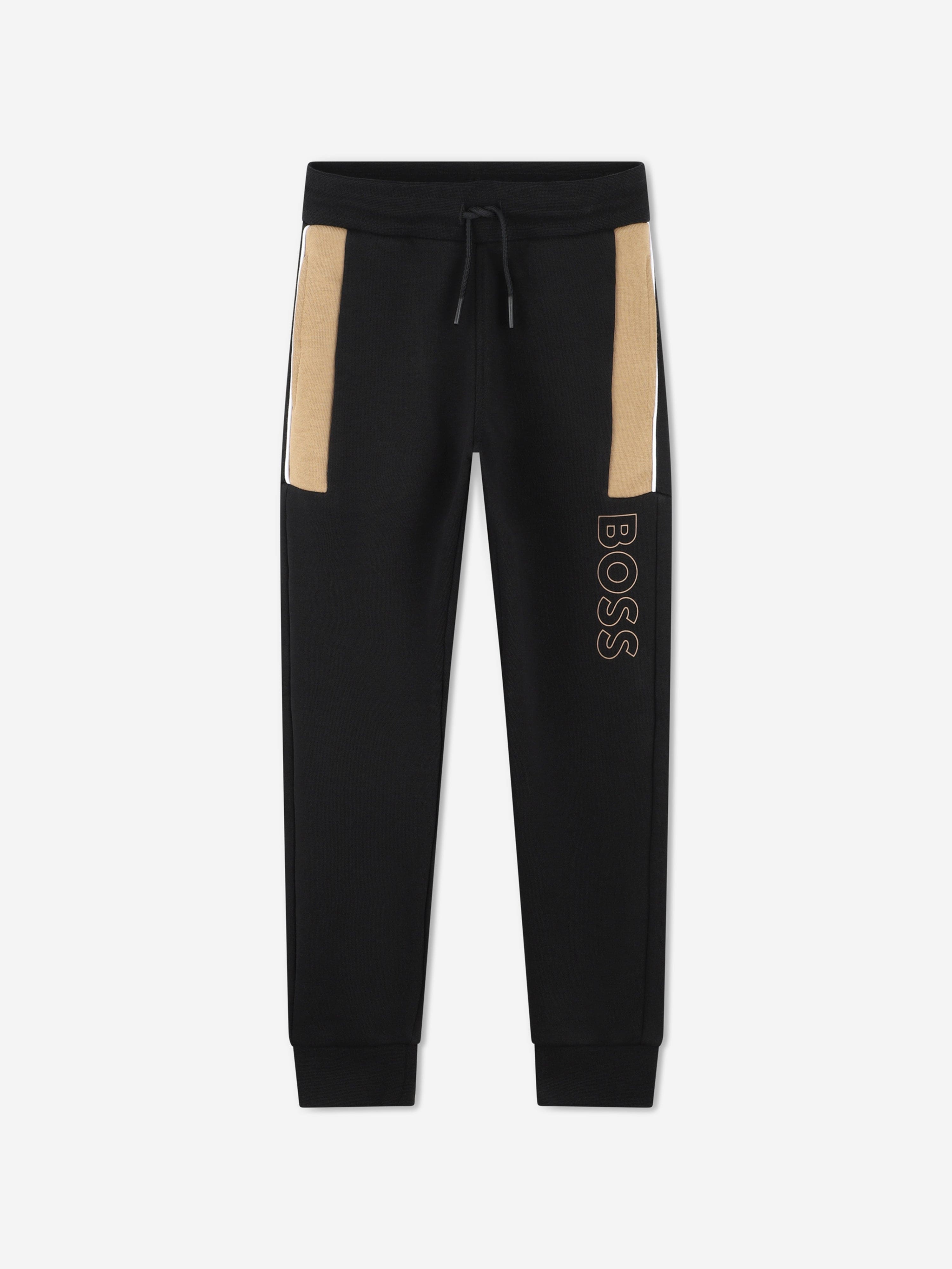 BOSS Boys Logo Joggers in Black