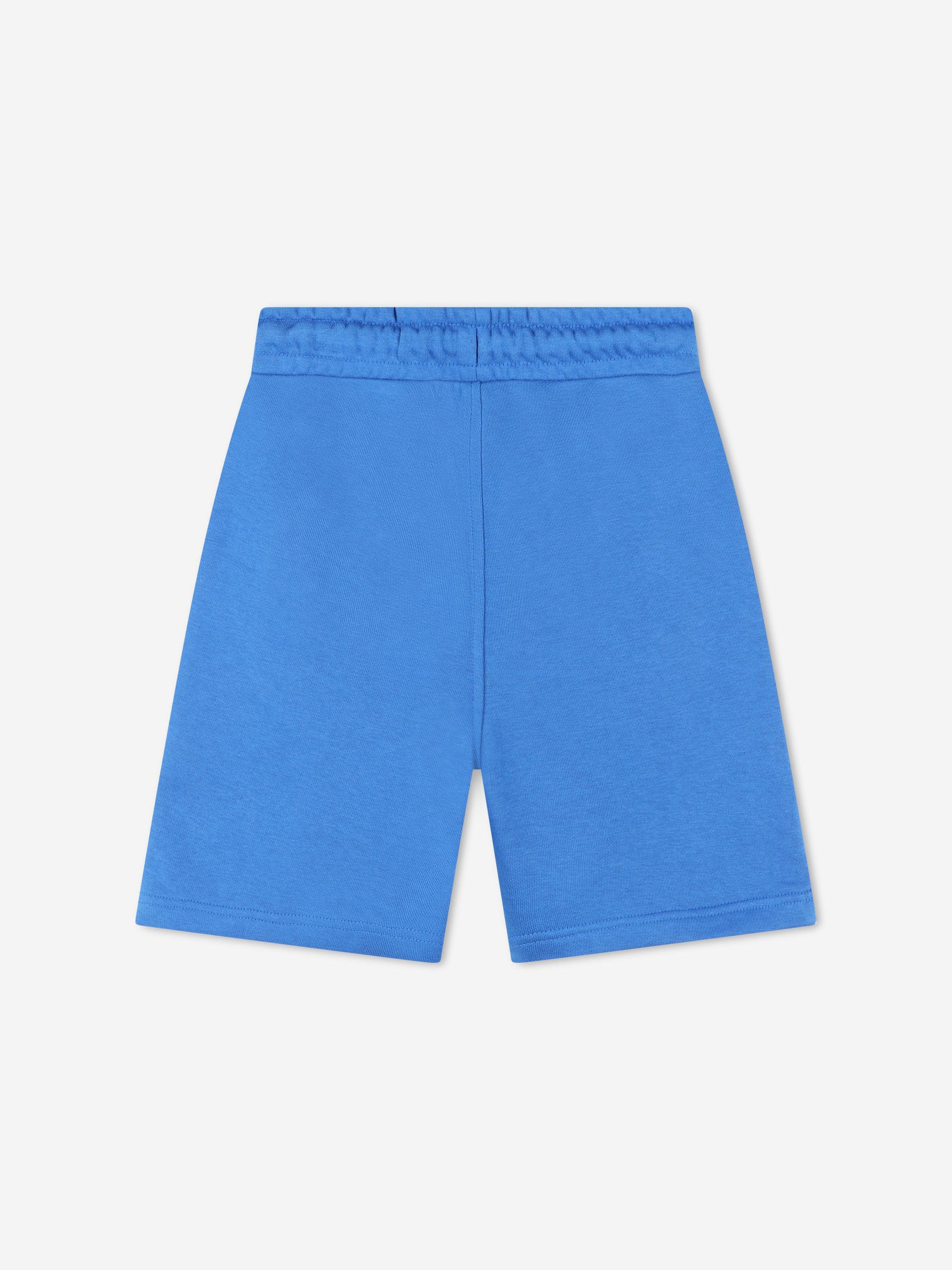 BOSS Boys Logo Print Shorts in Blue