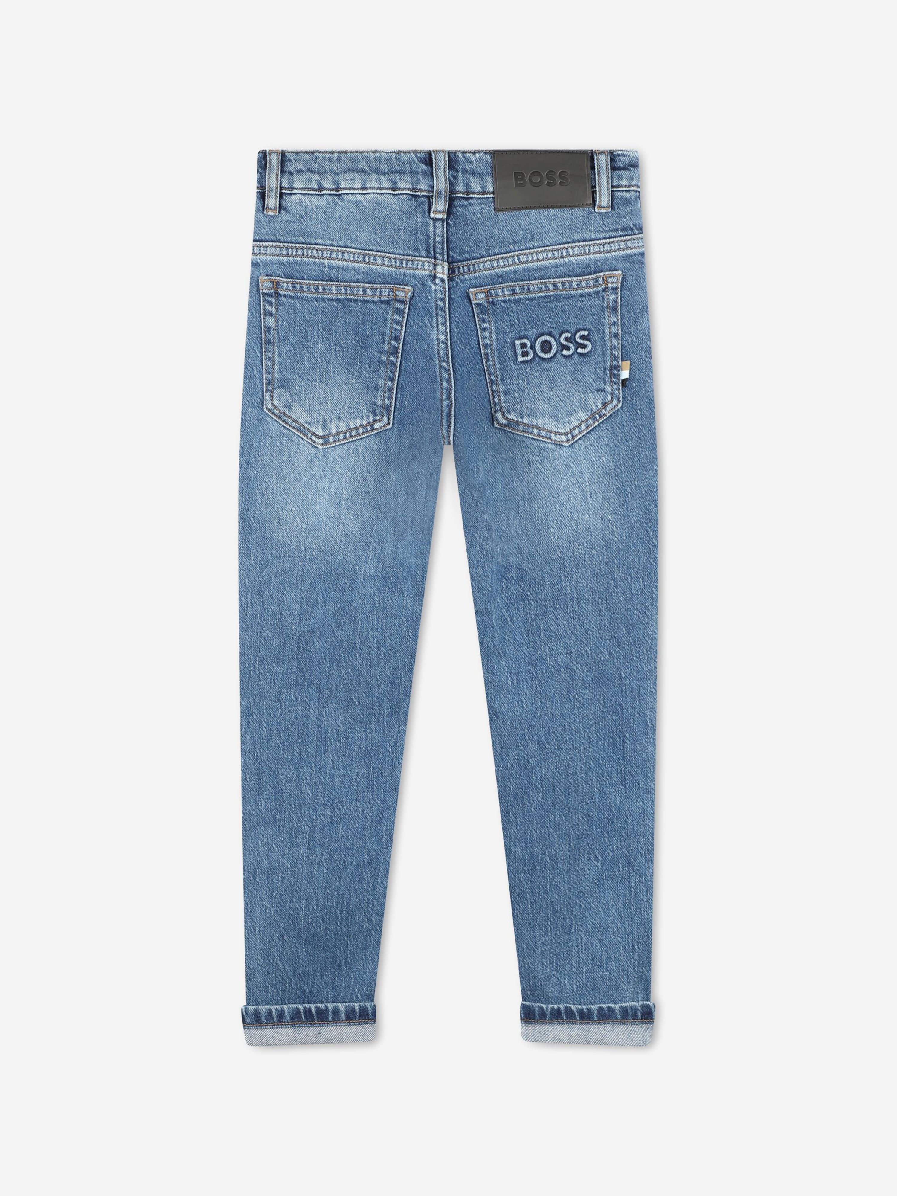 BOSS Boys Slim Fit Jeans in Blue