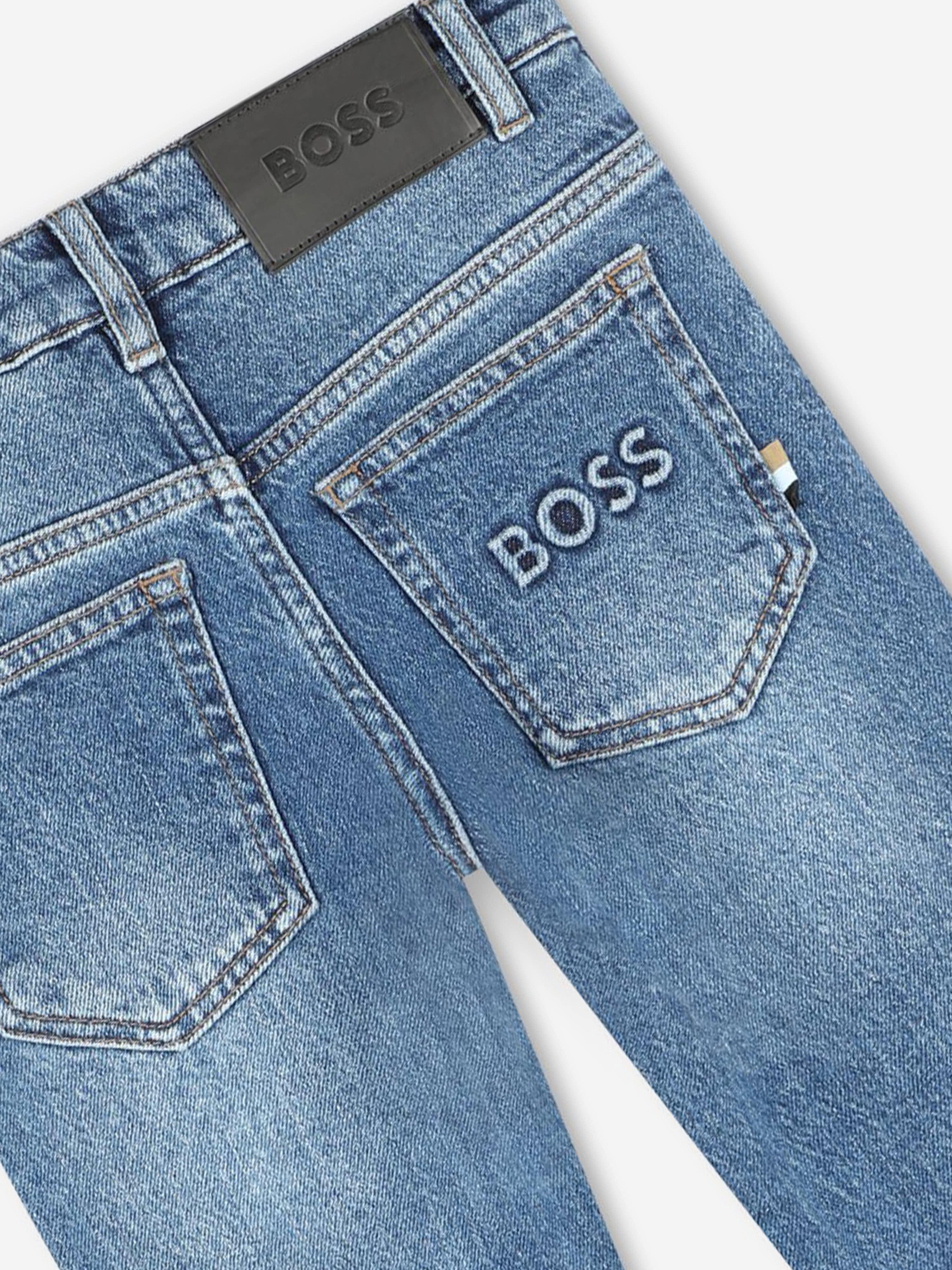 BOSS Boys Slim Fit Jeans in Blue