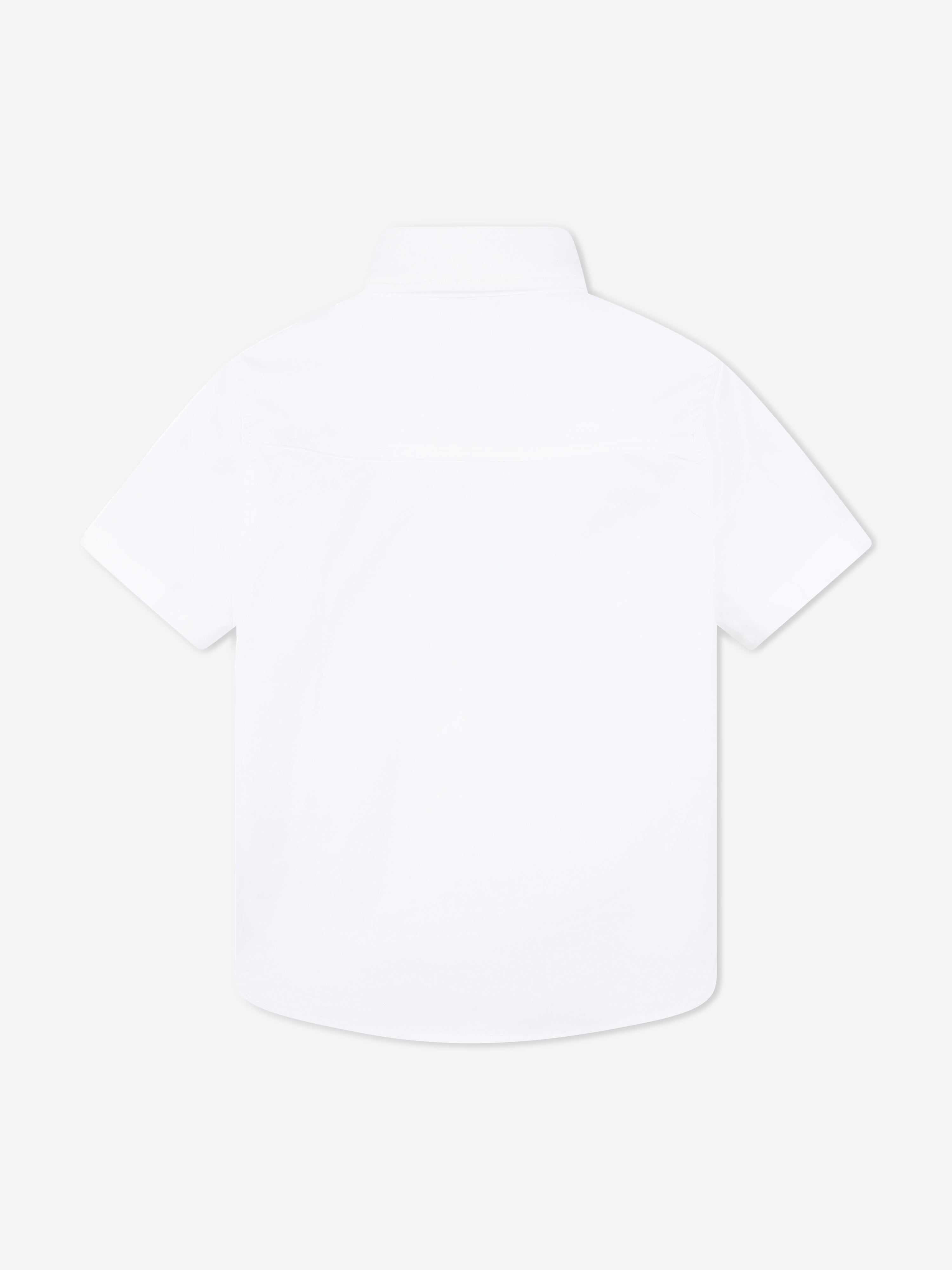 BOSS Boys Short Sleeve Logo Shirt in White