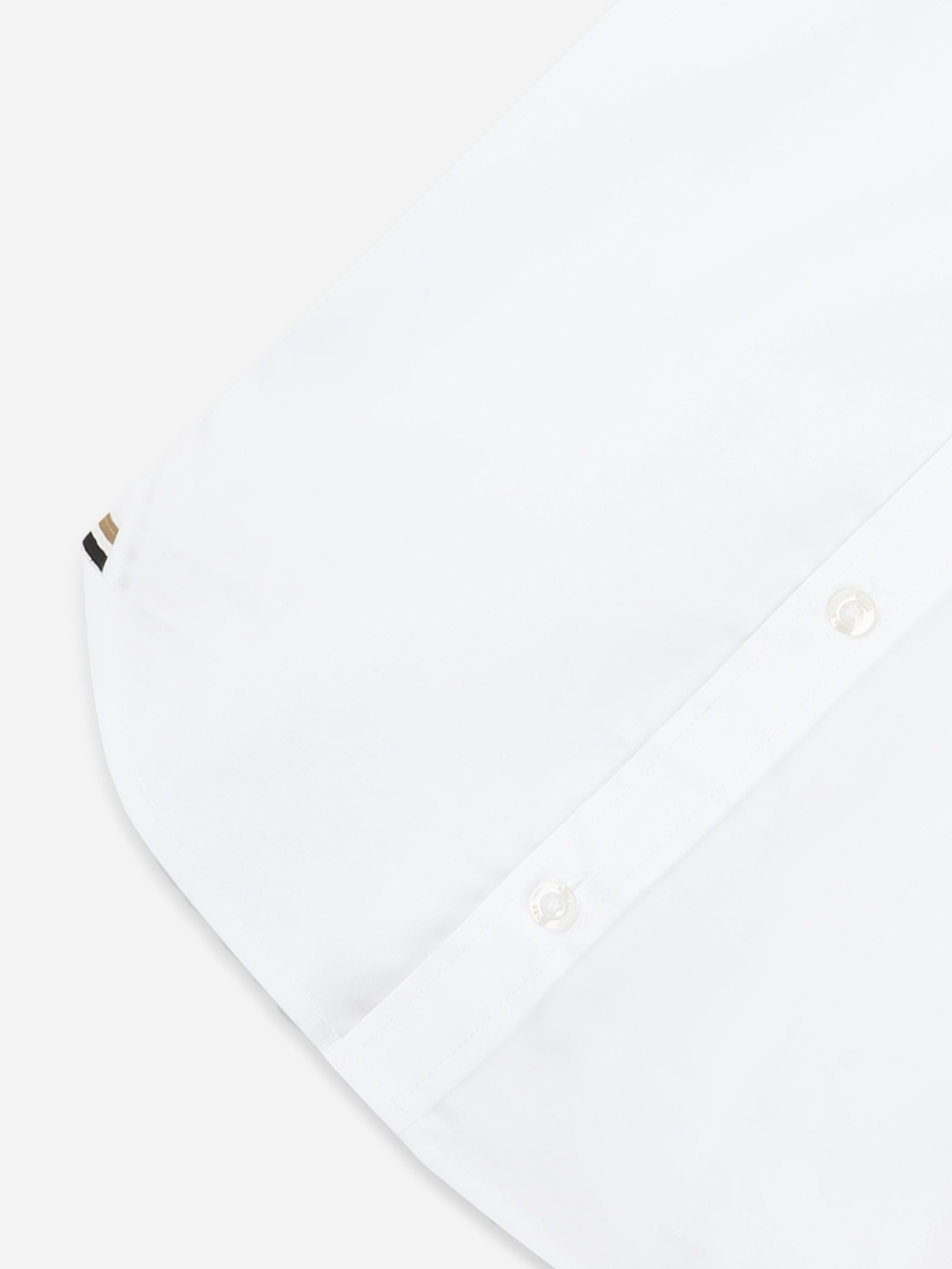 BOSS Boys Short Sleeve Logo Shirt in White