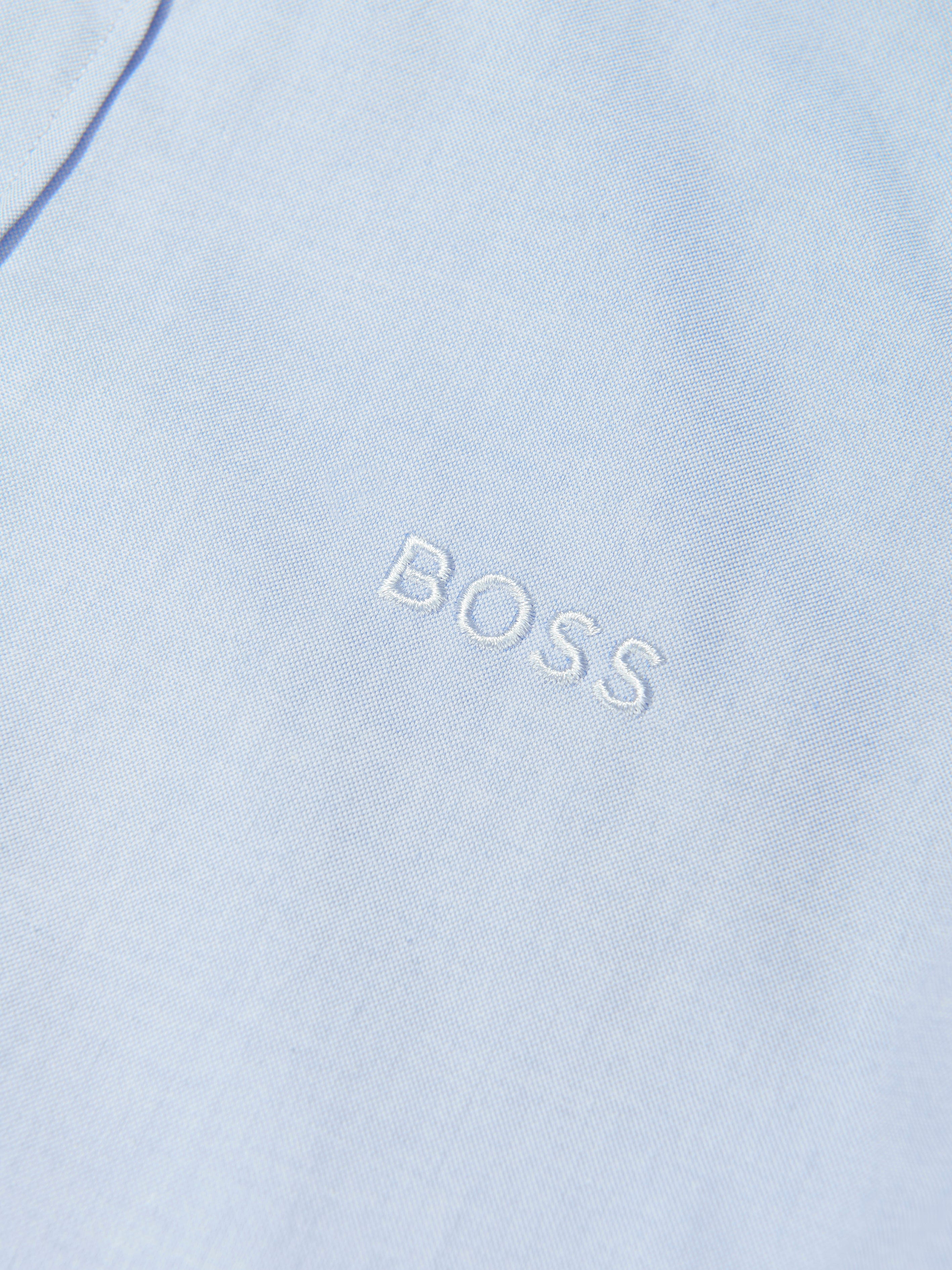 BOSS Boys Short Sleeve Logo Shirt in Blue